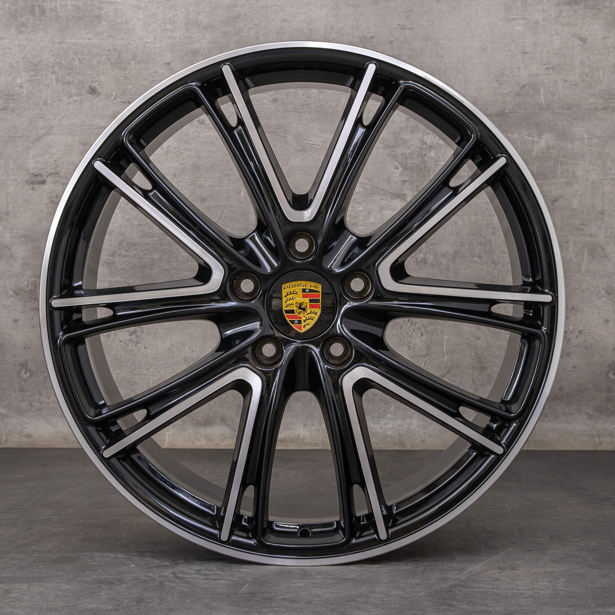Jante originale Porsche Panamera 21 inch 971 Exclusiv Design 971601025M 971601025N negru Lucios