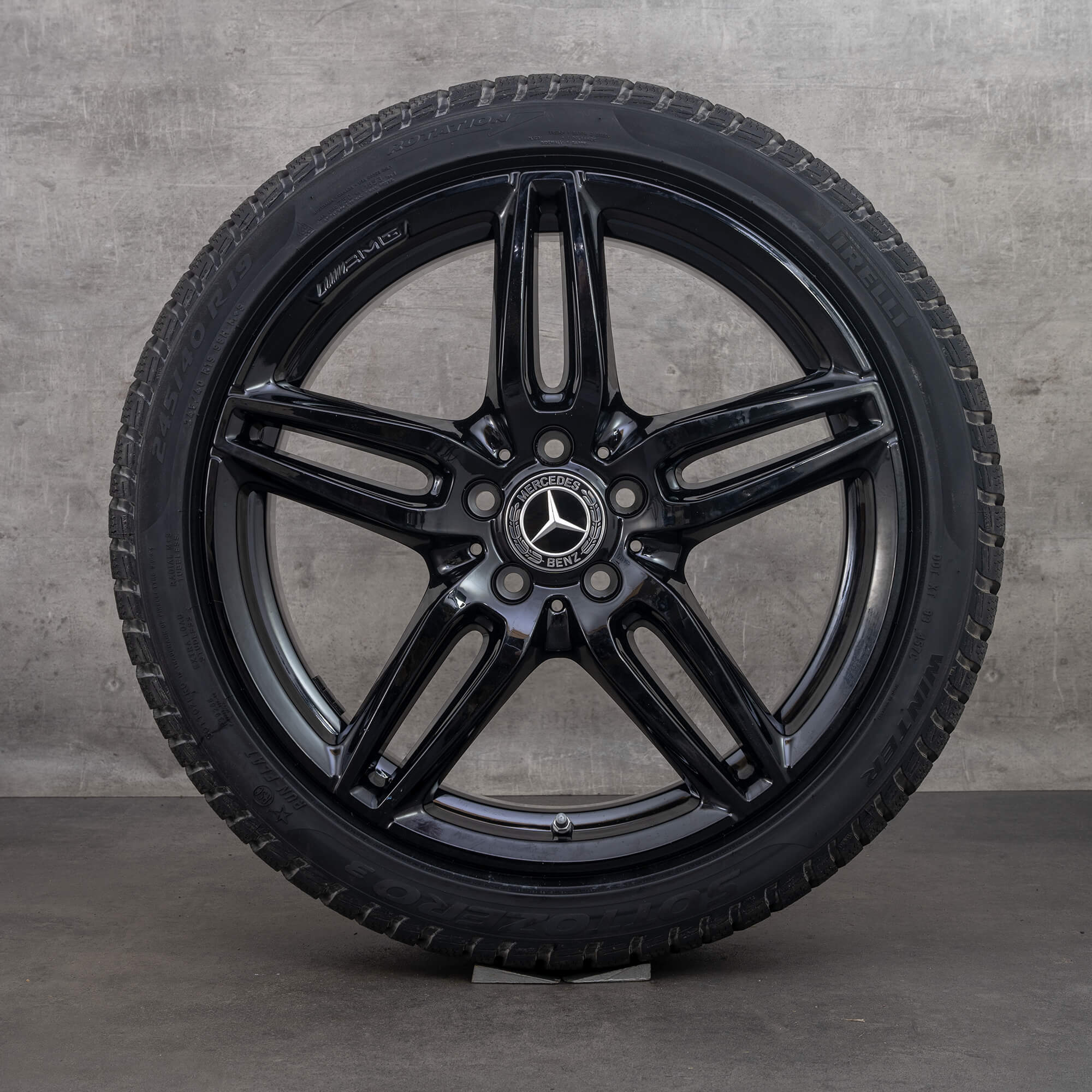 Oryginał Mercedes Benz Klasa E AMG felgi 19 cali W213 S213 C238 A238 koła letnie A2134012000 czarny błyszczący