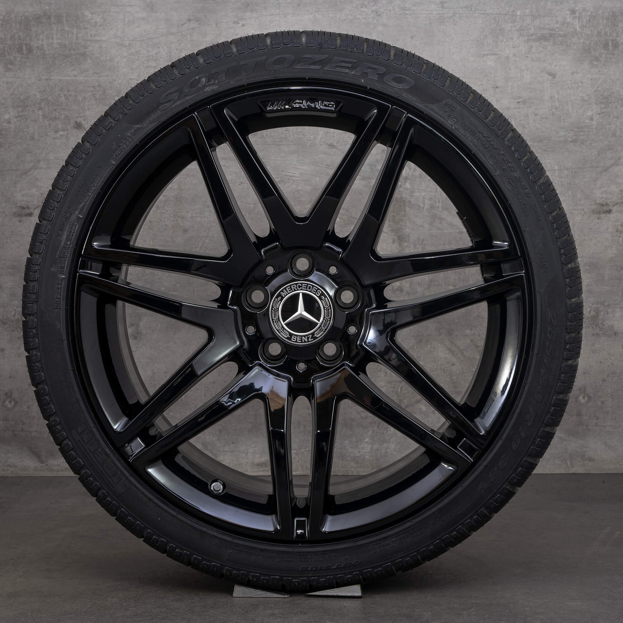 Orijinal Mercedes Benz E-Serisi AMG kış jant lastik 19 inç W212 S212 jantlar A2124014502 A2124014602 siyah parlak