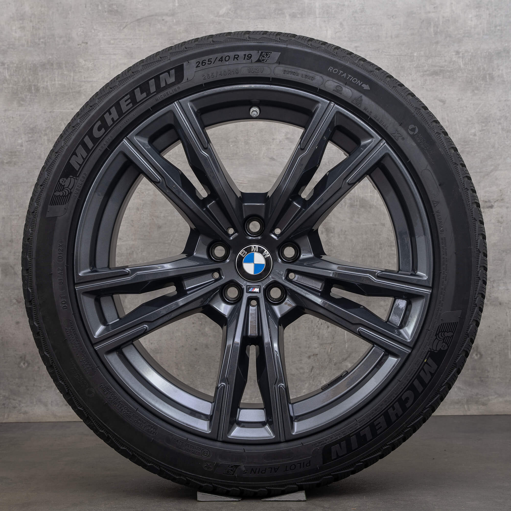 Original BMW M8 M5 ruedas completas de invierno 19 pulgadas F90 F91 F92 F93 llantas 812 M 8089560 órbita gris