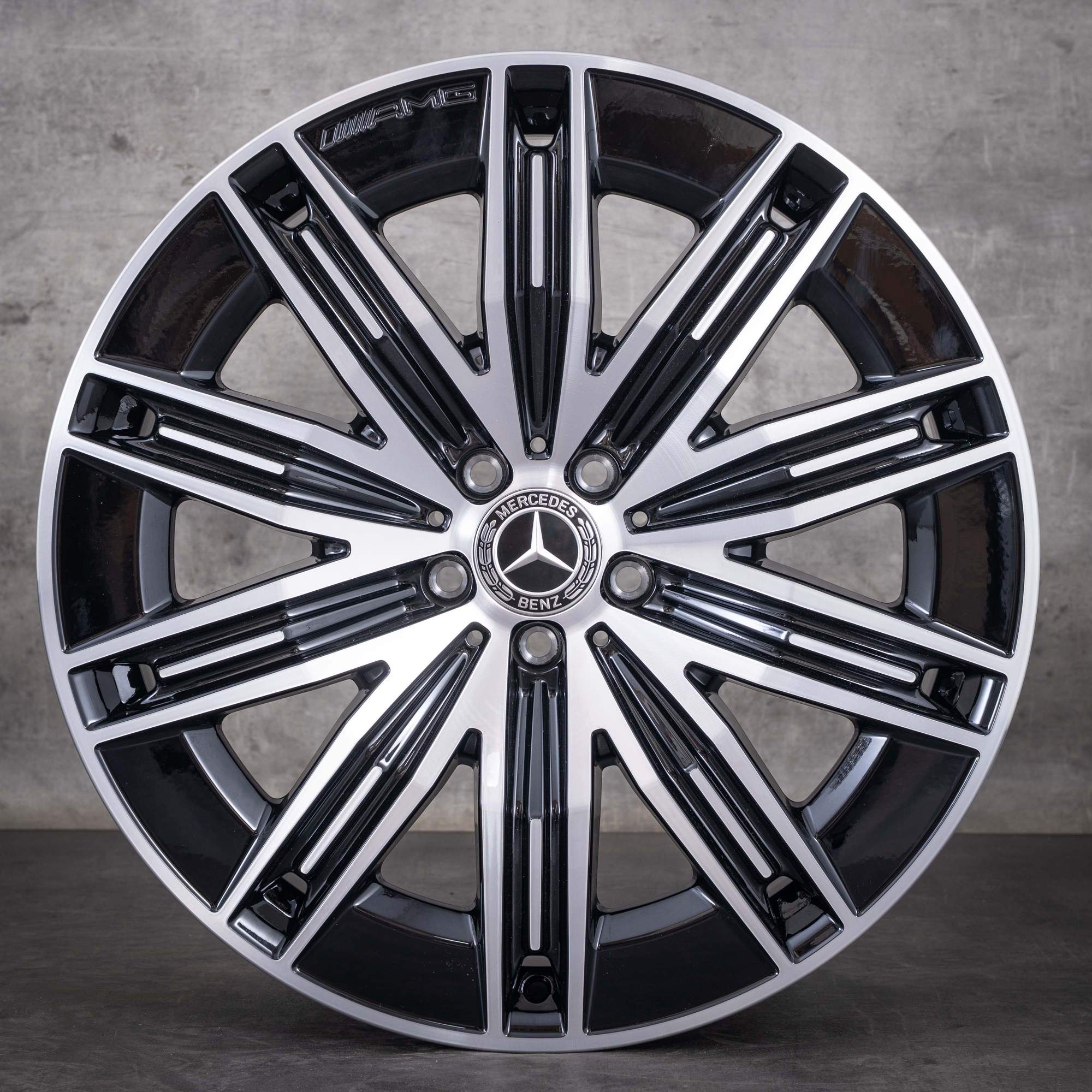 OEM Mercedes-Benz EQS X296 AMG 21inch rims SUV 4Matic A2964011600 A2964011700 diamond cut black