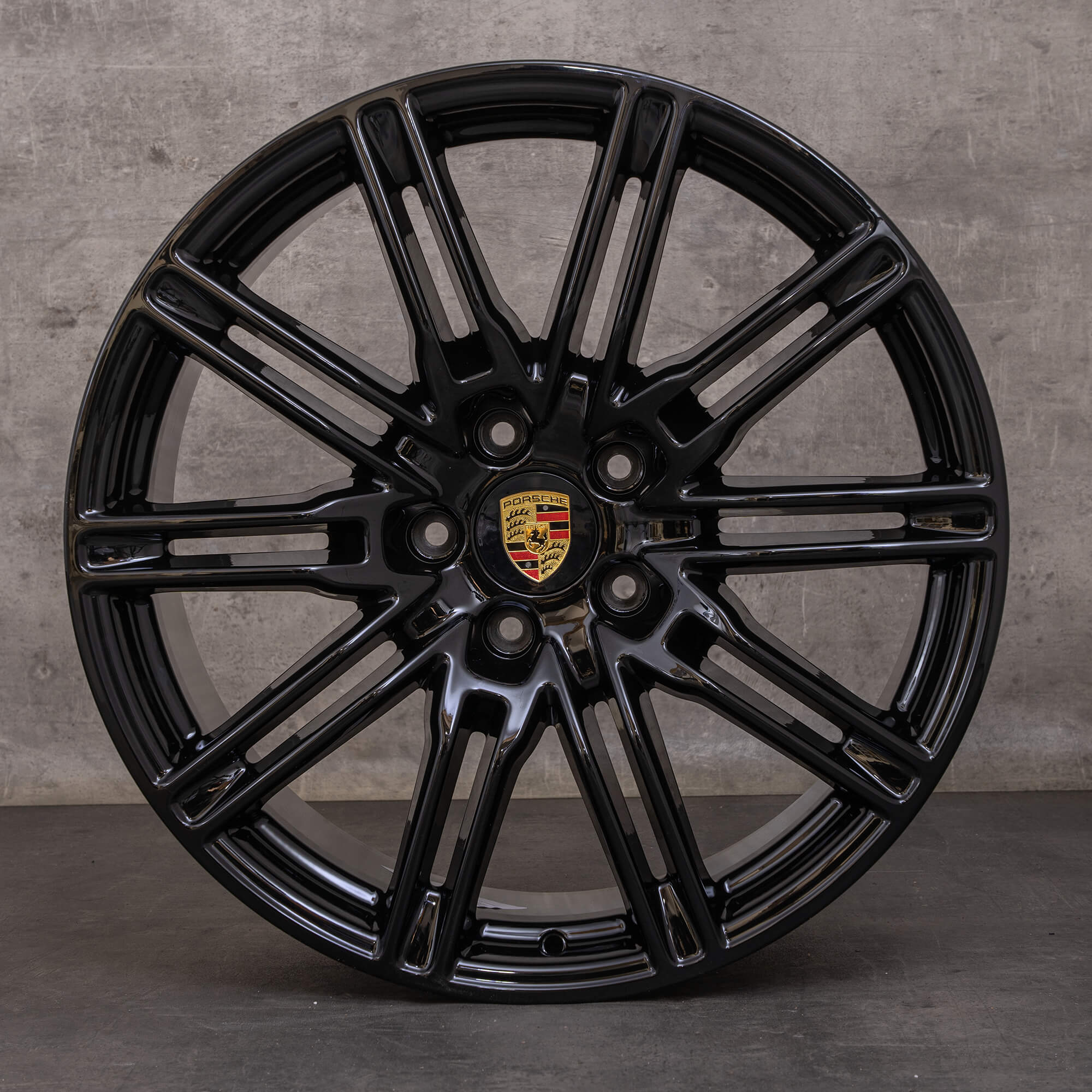 Jantes originais Porsche Cayenne 958 de 21 polegadas 7P5601025BF preto brilhante NOVO