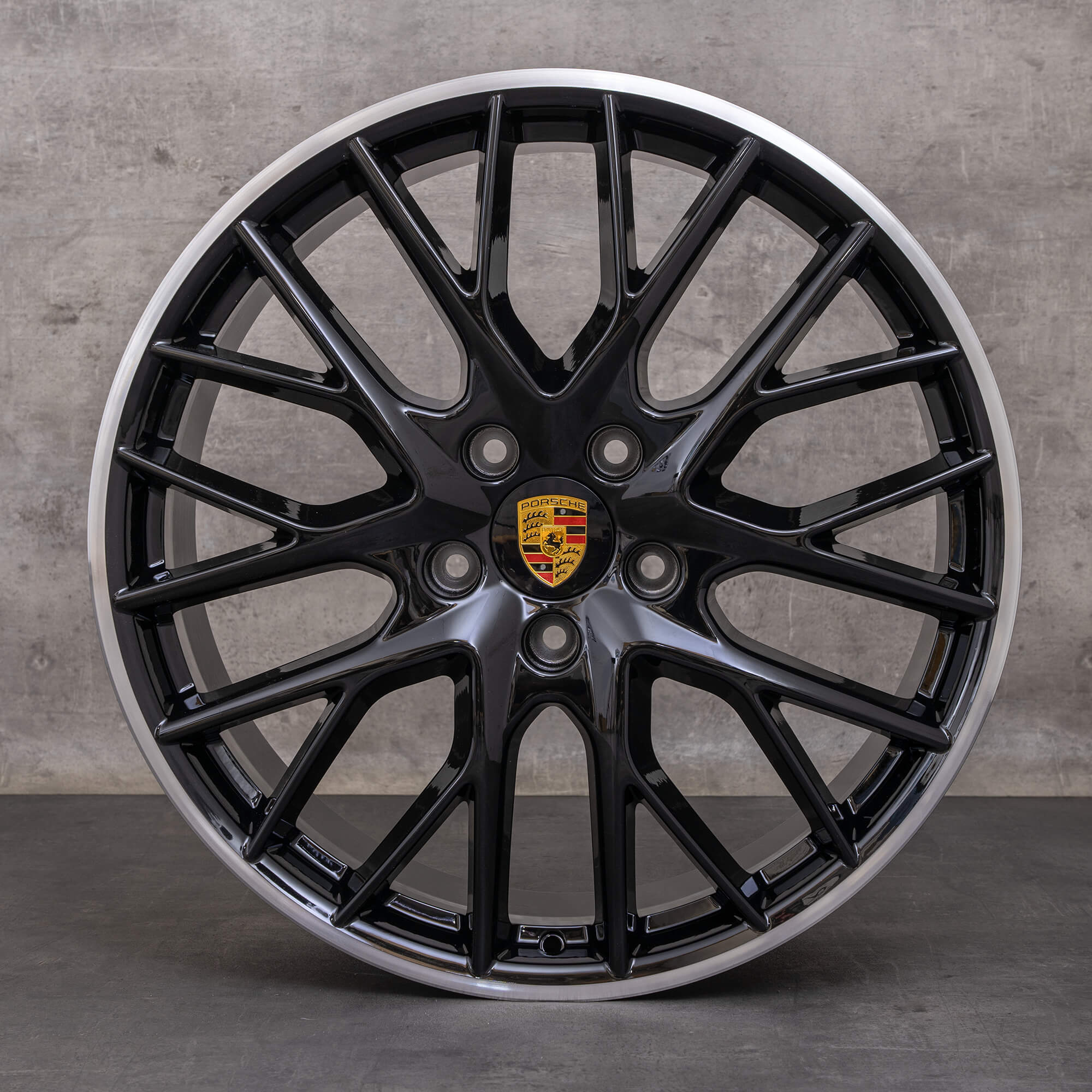 Original Porsche Panamera 976 Felgen 21 Zoll Turbo & S Sommerräder 971601025D 971601025K schwarz glanzgedreht NEU