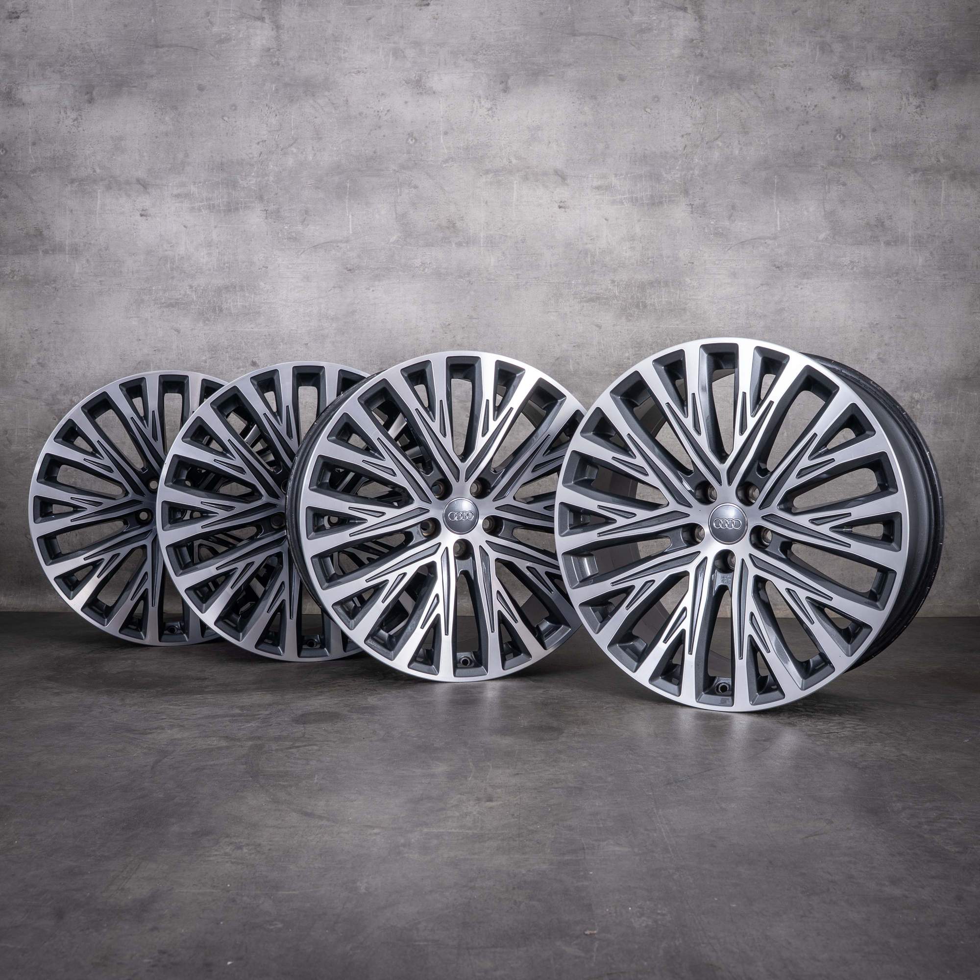 Original Audi A8 S8 Felgen 20 Zoll 4N D5 4N0601025M Alufelgen titan glanzgedreht