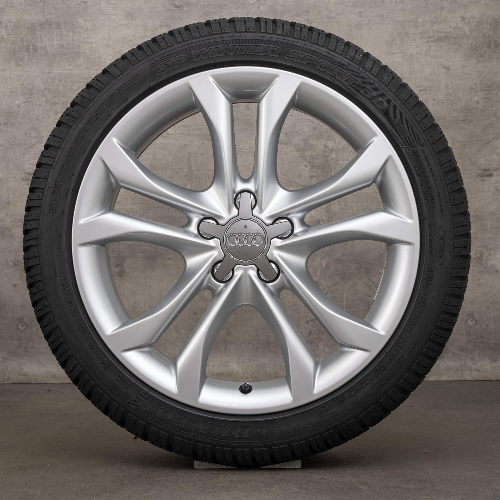 Original Audi A4 B8 8K 18 Zoll Winterreifen Felgen 8K0601025 silber ...