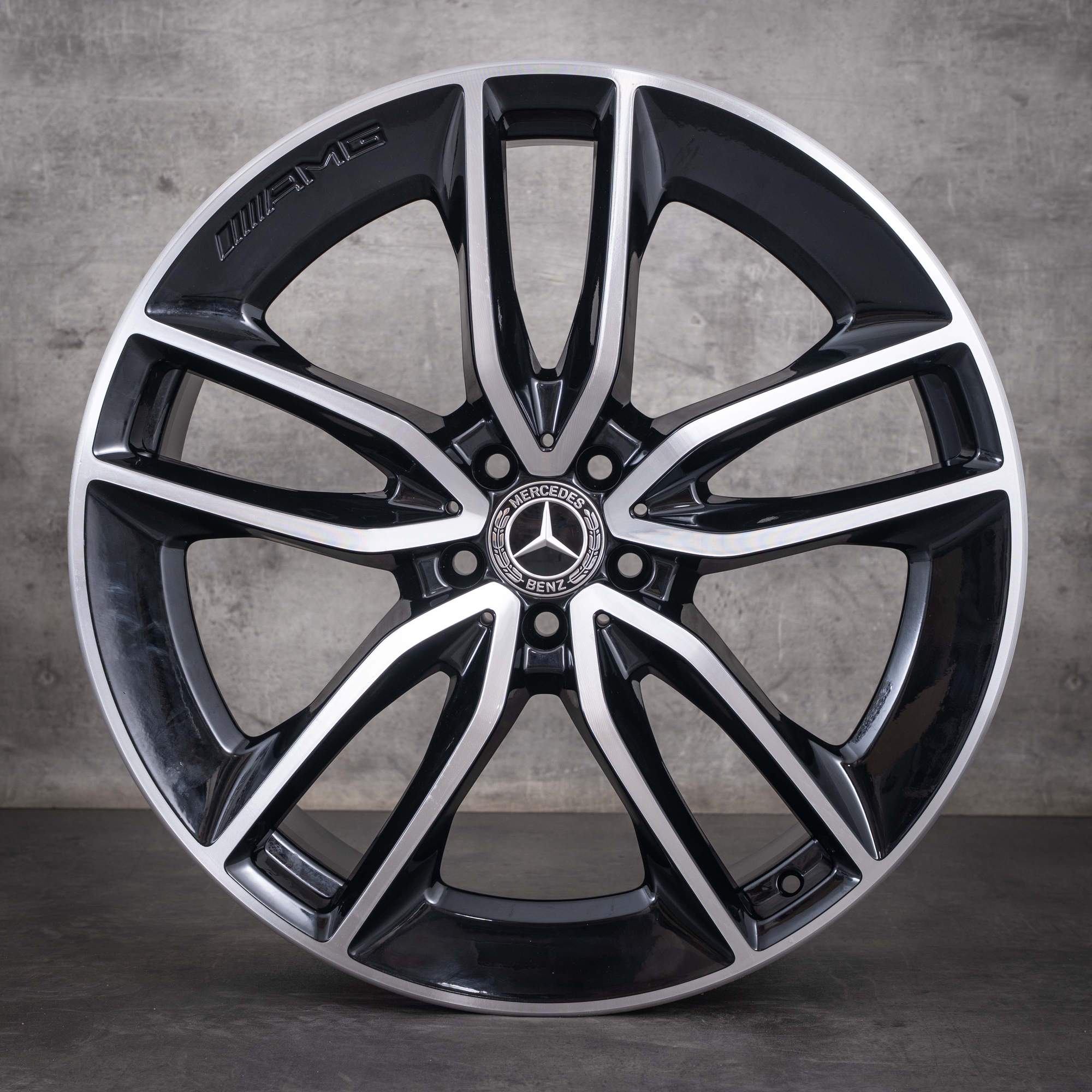 OEM Mercedes-Benz GLE 22inch AMG rims V167 C167 A1674013600 A1674013700 black diamond cut