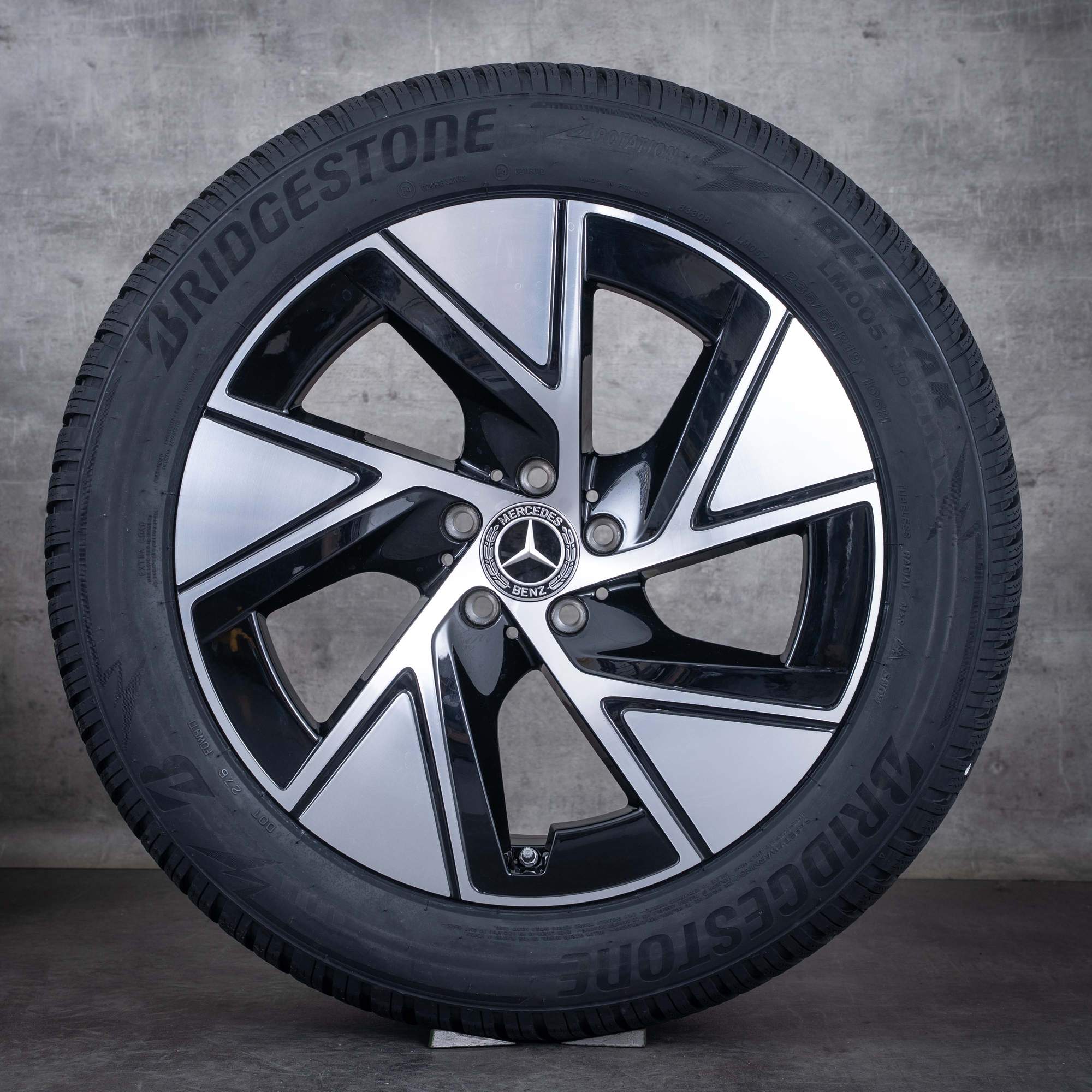 Originale Mercedes Benz GLC vinterdæk med fælge 19 tommer X254 C254 A2544015200 sort poleret