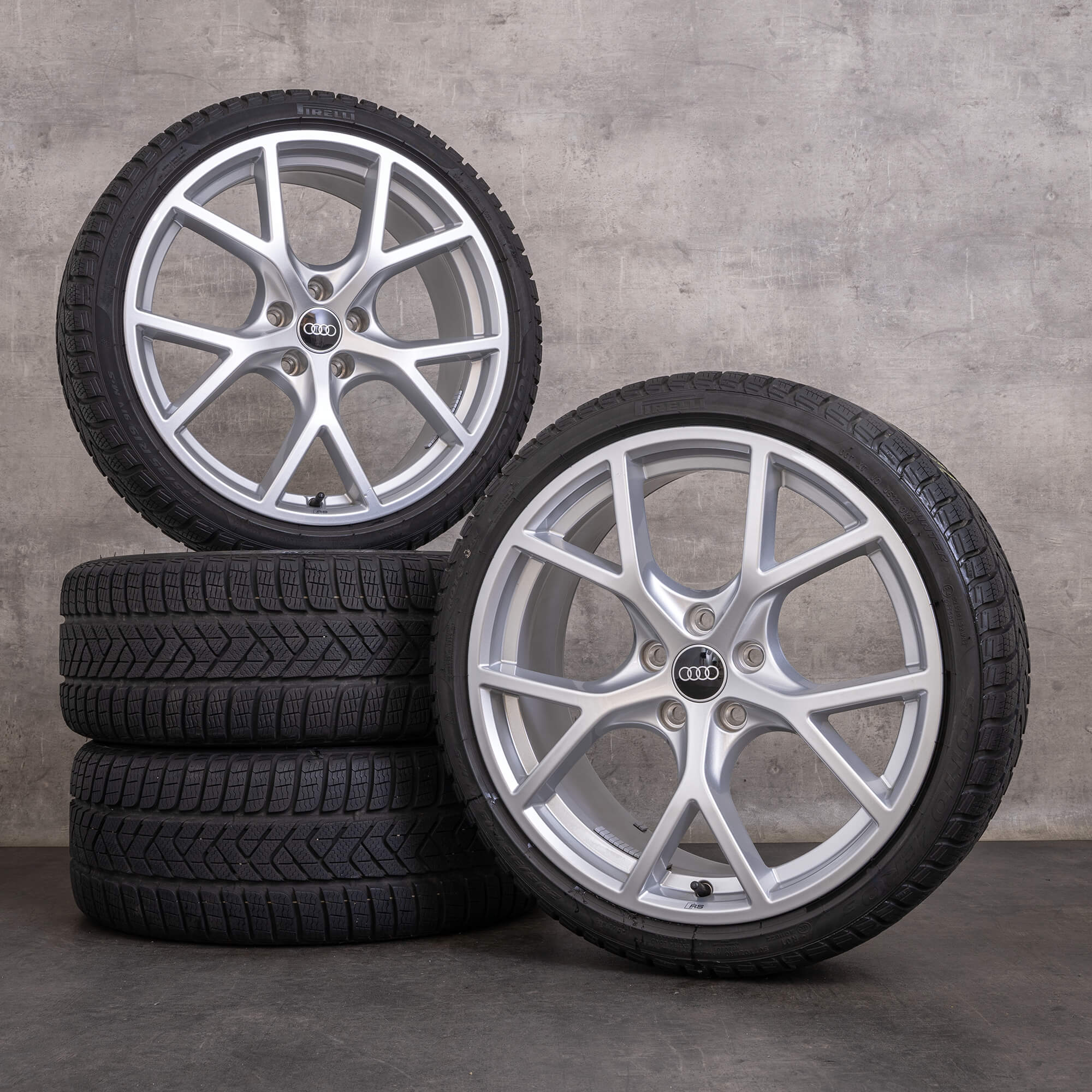 OEM Audi RS3 8Y snow tire packages 19 inch Rim 8Y0601025BT 8Y0601025BQ silver gloss NEW