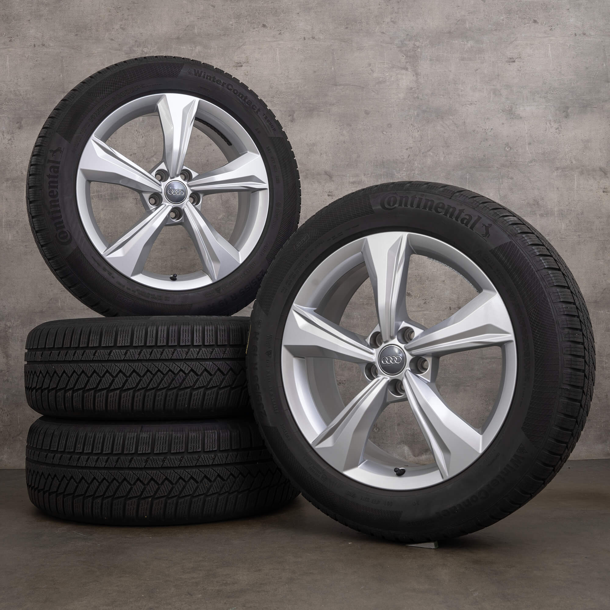 OEM Audi Q5 SQ5 19 inch FY rims winter tires 80A601025K silver wheels