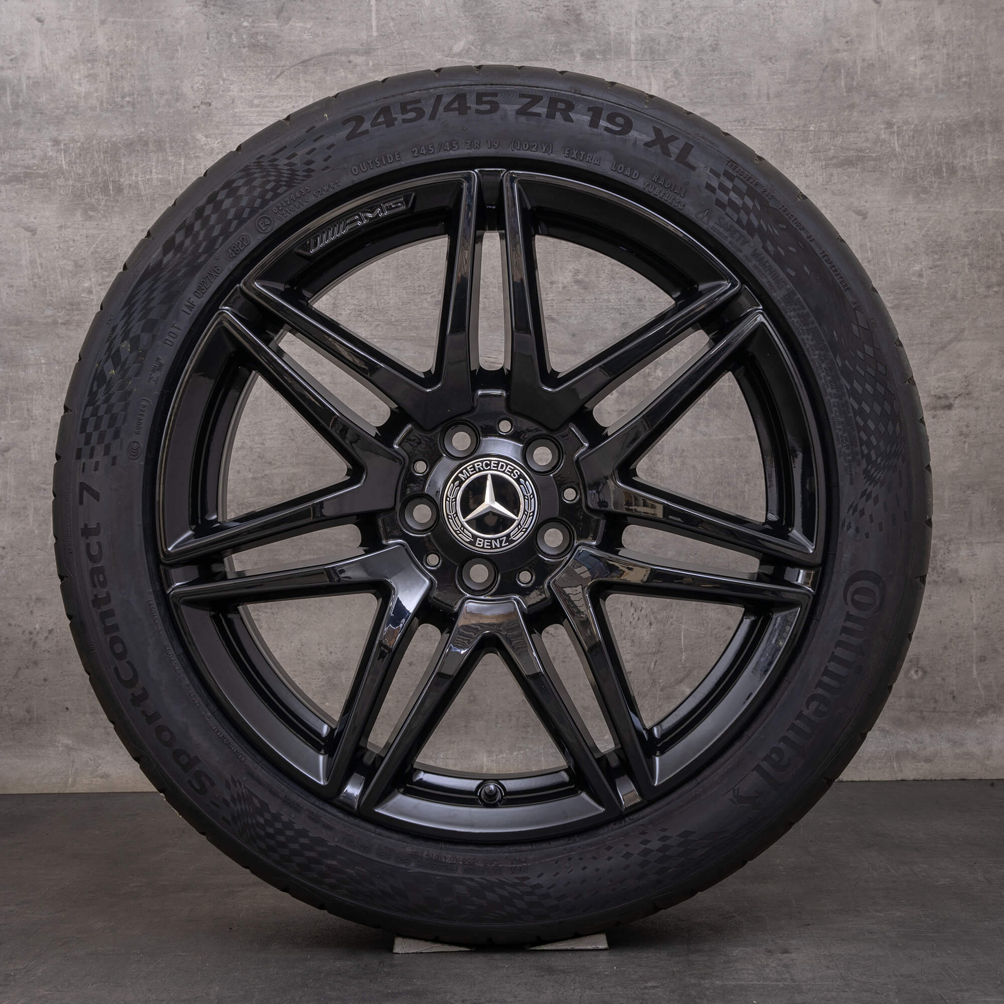 OEM Mercedes Benz V-Class AMG rims 19 inch W447 Vito summer wheels A4474015100 black glossy