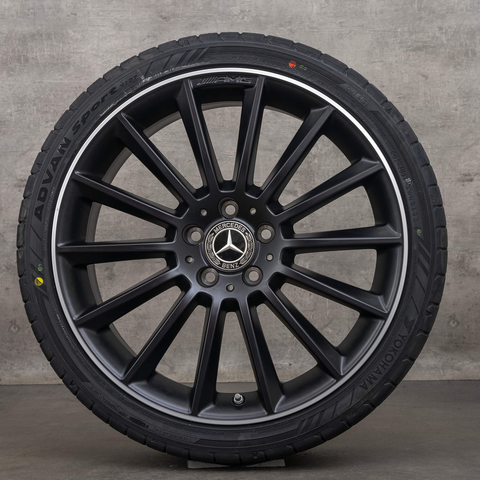 OEM Mercedes Benz A-Class A35 AMG Rims 19 inch W177 V177 Summer wheels A1774011900 black satin finished