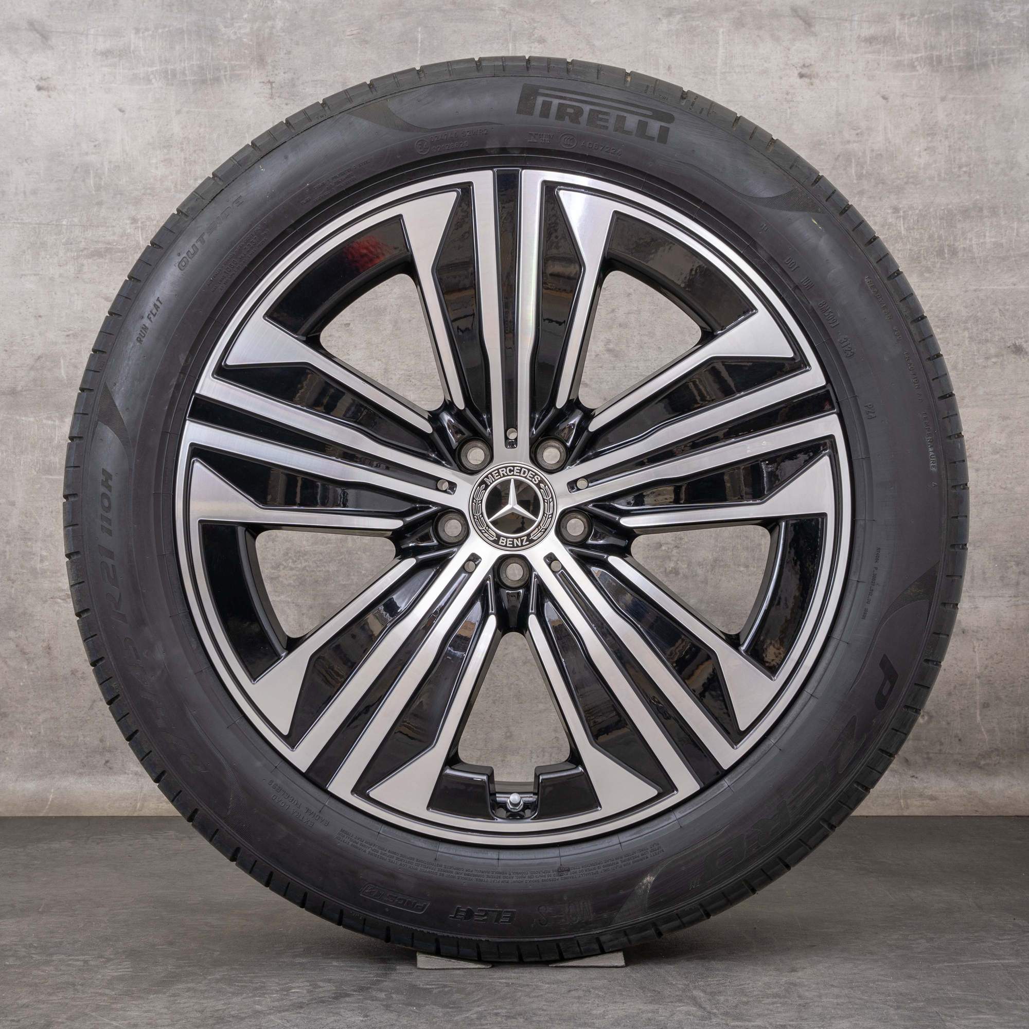Alkuperäiset Mercedes Benz EQS talvirenkaat 21 tuuman X296 vanteet A2964010500 musta kiillotettu