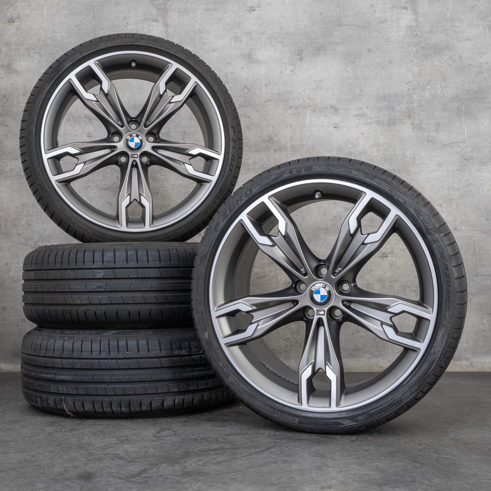 Originalní ráfky na auto BMW řady 5 20" G30 G31 letní kola styling 668 M 7855087 7855088 cerium grey matný lesklý soustružený