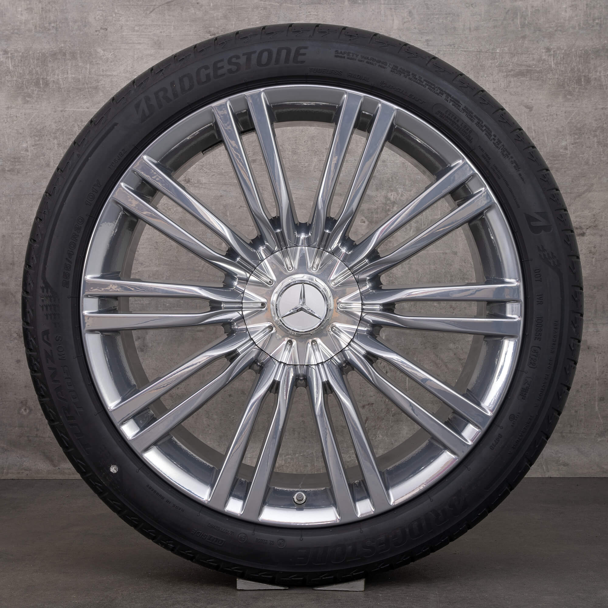 Alkuperäiset Maybach Mercedes Benz S-sarja vanteet 20 tuuman W223 Z223 kesäpyörät A2234014000 A2234014100 kiiltävät tiivistetyt kesärenkaat.
