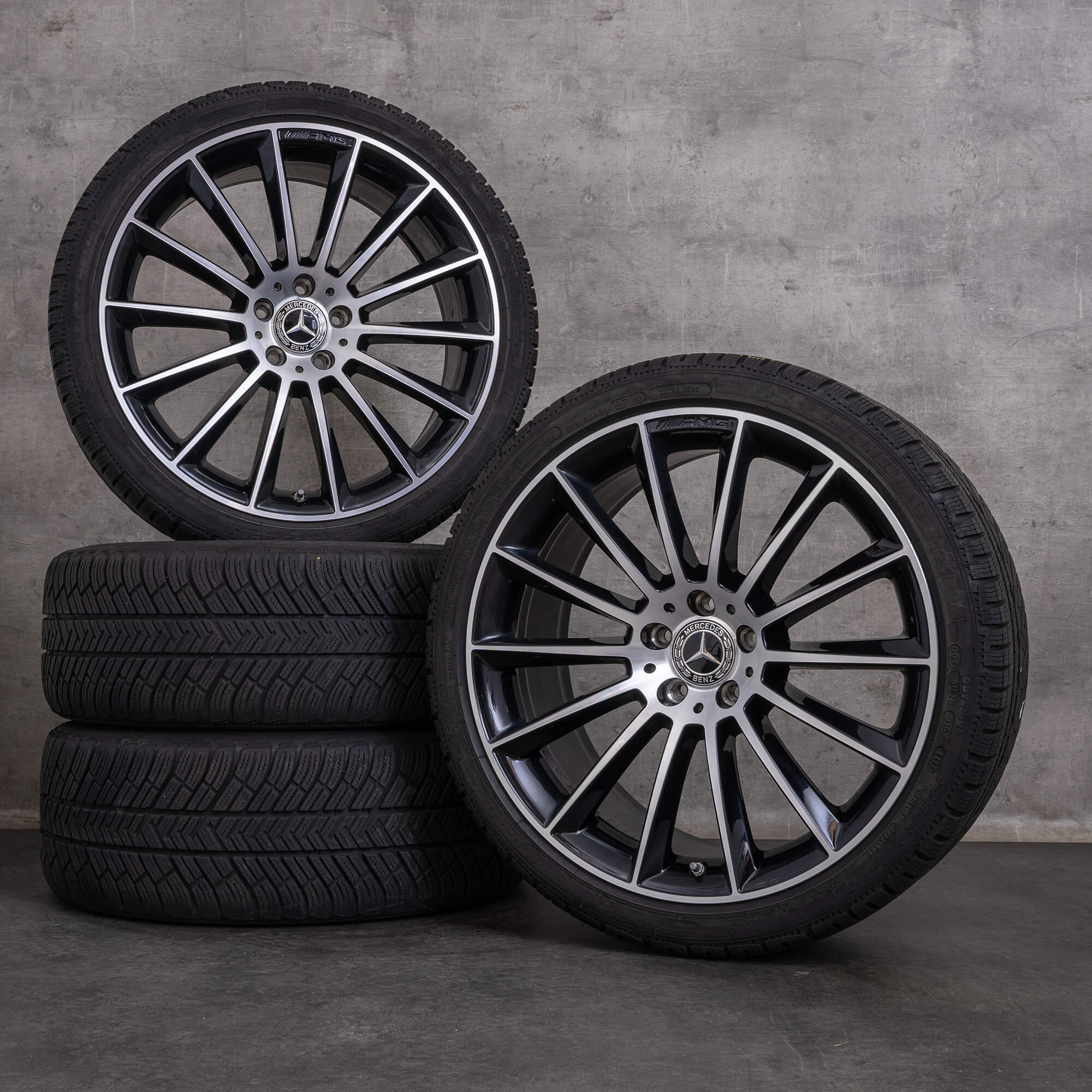 OEM Mercedes Benz CLS 53 AMG Rims 20 inch C257 summer wheels A2574013200 A2574012000 black polisched