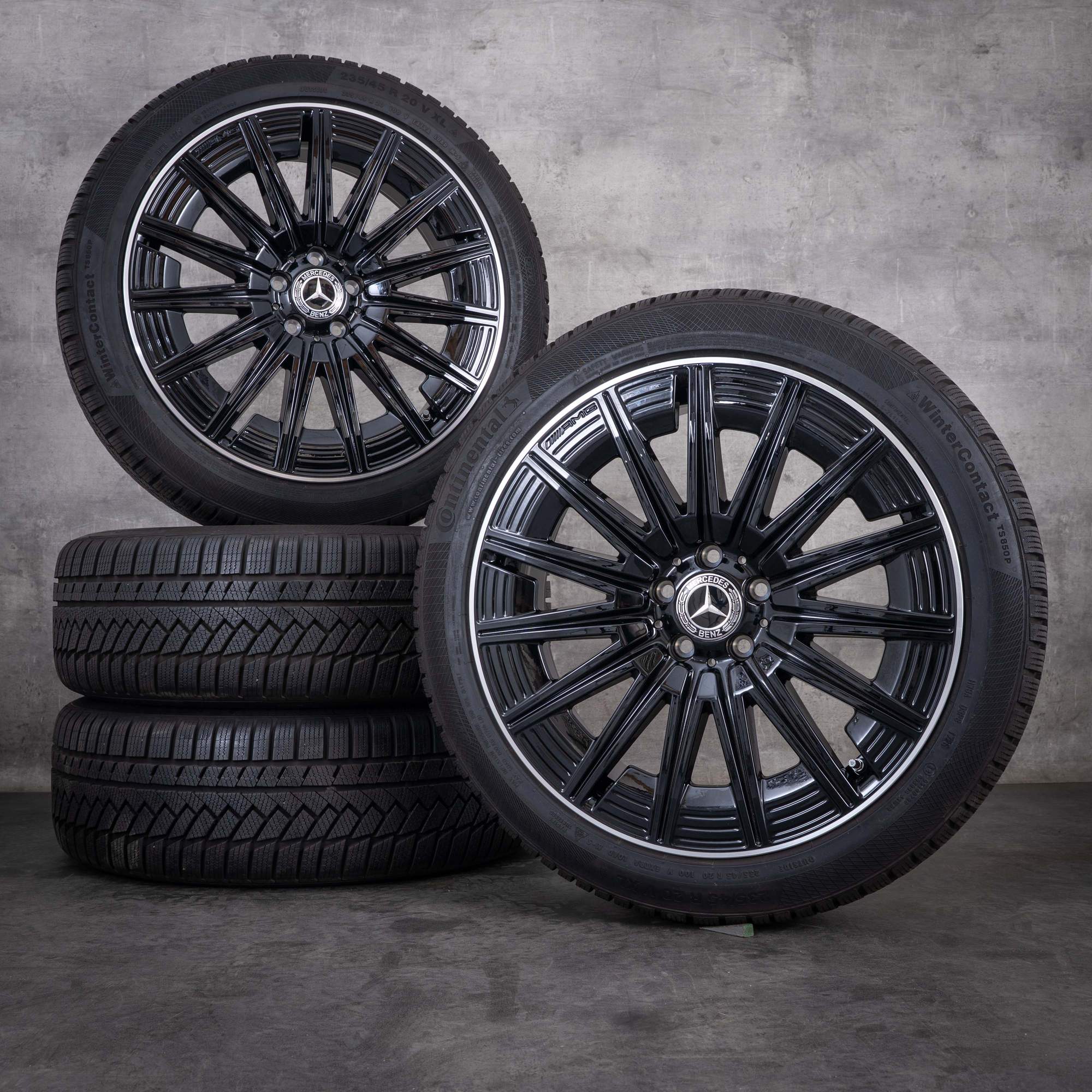 Jante originale Mercedes-Benz GLA GLB AMG de 20 inch H247 X247 pentru anvelope de iarnă A2474015200 negre diamantate