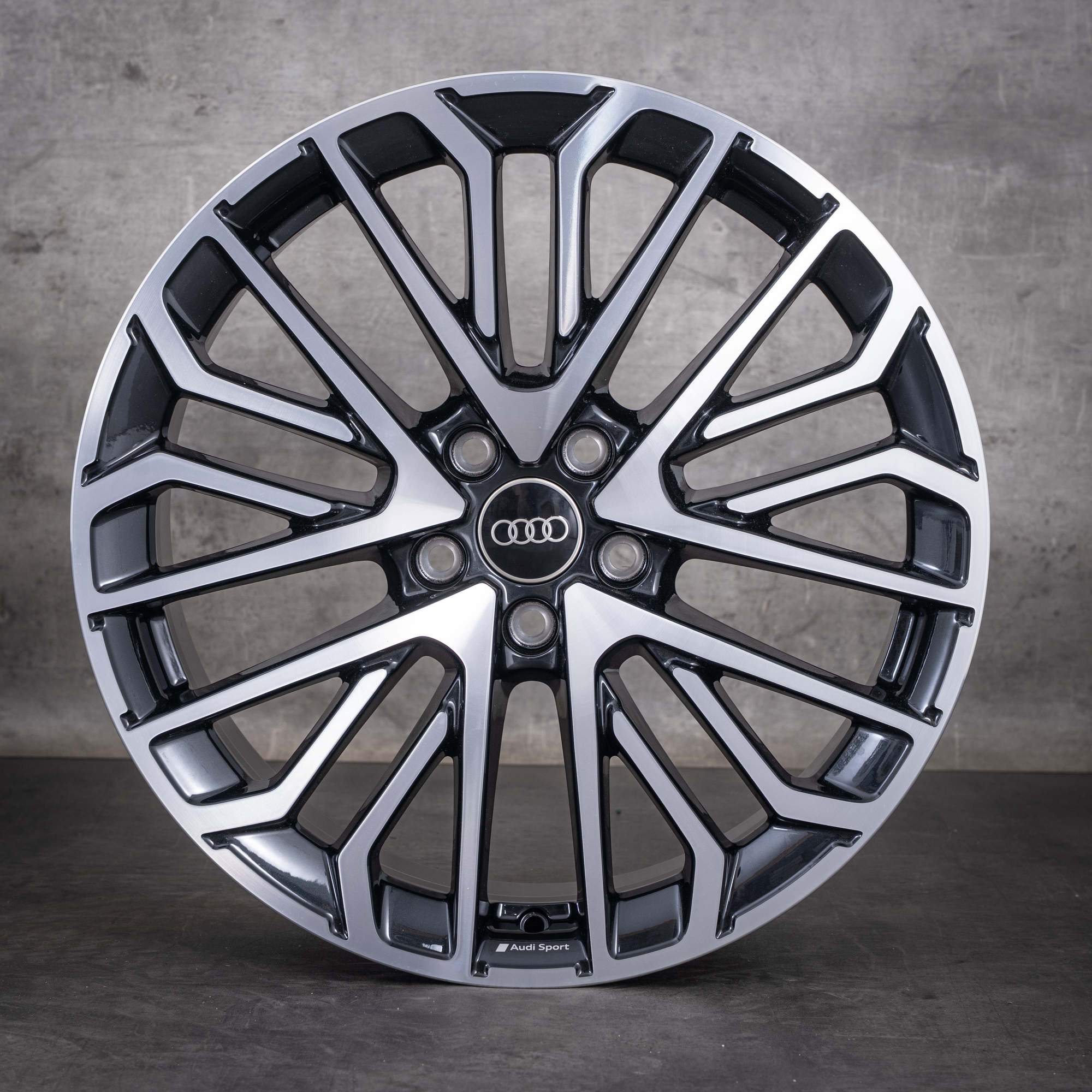 Originalfälgar till Audi A3 S3 RS3 19 tum 8V 8Y 8Y0601025DC granit frontpolerade