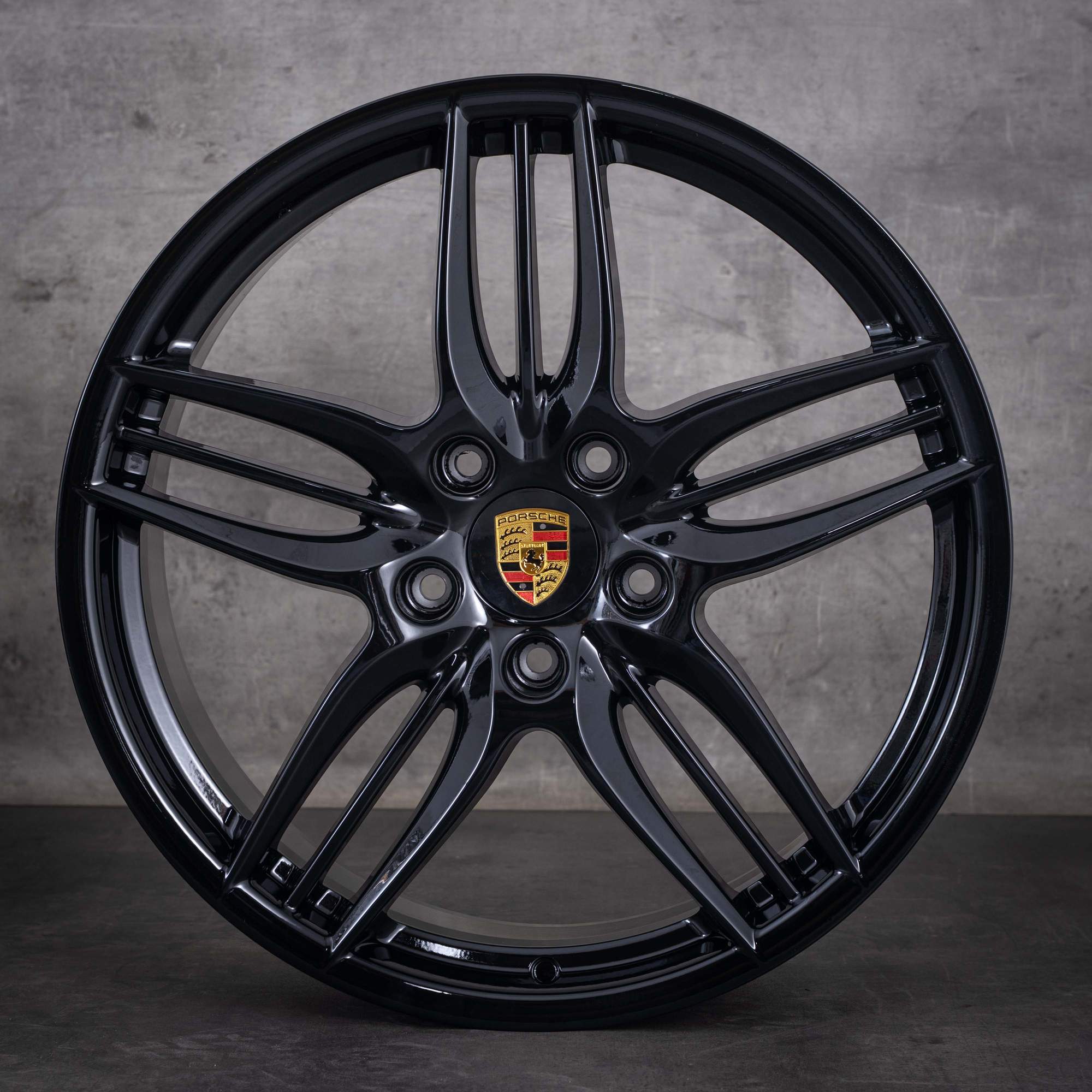 Llantas originales Porsche 991 I de 20 pulgadas Carrera 99136216132 99136216632 negro brillante