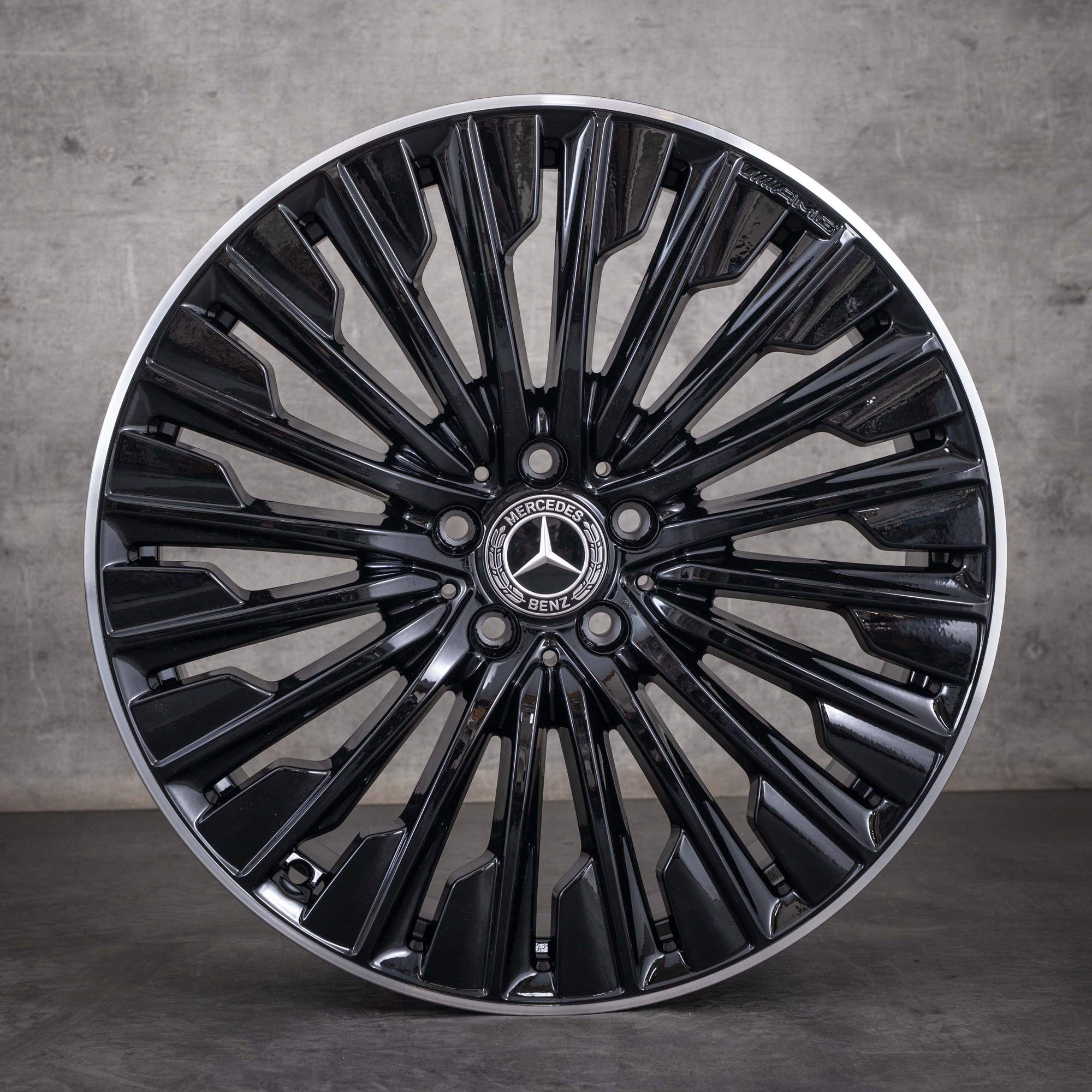 Jantă originală Mercedes-Benz Clasa E AMG de 20 de inci W214 S214 A2144010500 neagră diamantată NOUĂ