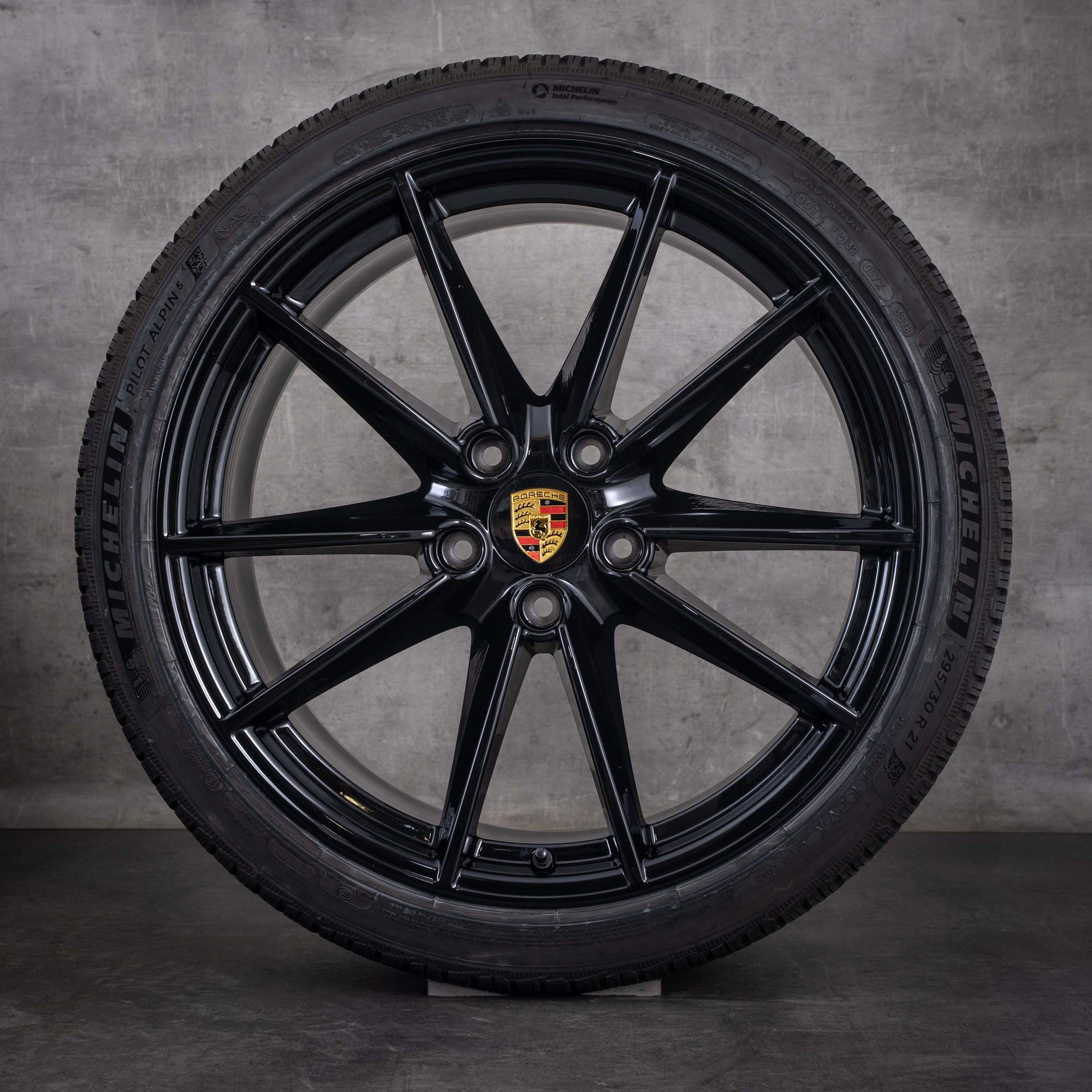 Porsche 992 I Winterräder 20 21 Zoll Felgen 992601025C 992601025E Carrera S Rad schwarz glanz - Rad 4 von 4