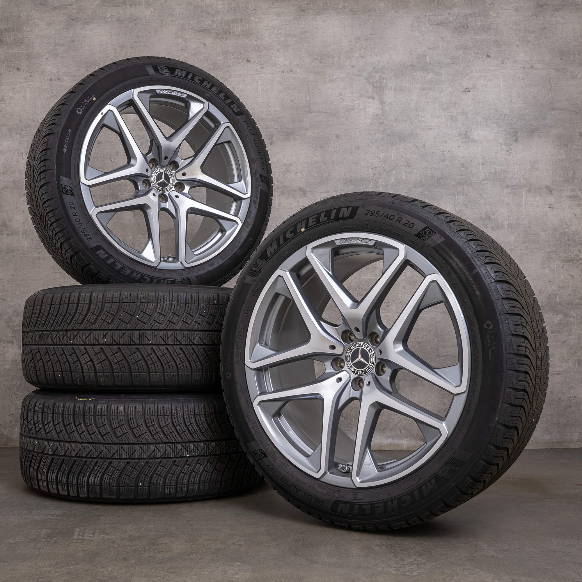 Genuine Mercedes Benz GLC 63 & S AMG inverno ruote 20 pollici X253 C253 cerchi A2534013600 A2534013700 himalaya grigio lucido tornito