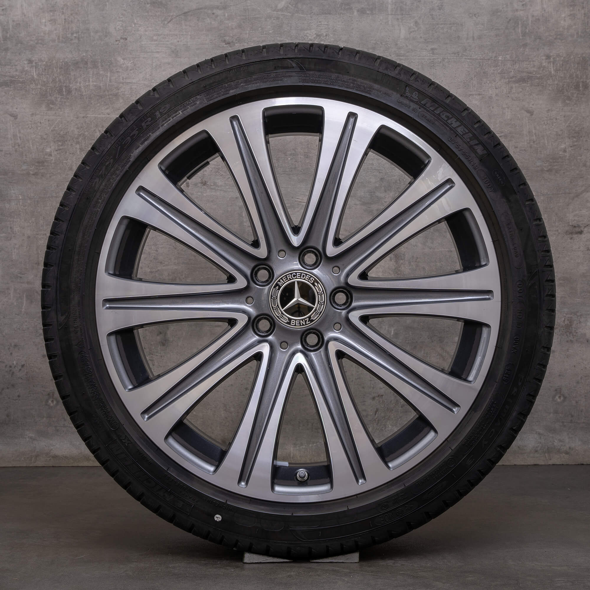 Llantas originales Mercedes Benz Clase E de 19 pulgadas W213 S213 C238 A238 llantas verano A2134010500 A2134010600 gris himalaya torneado brillante