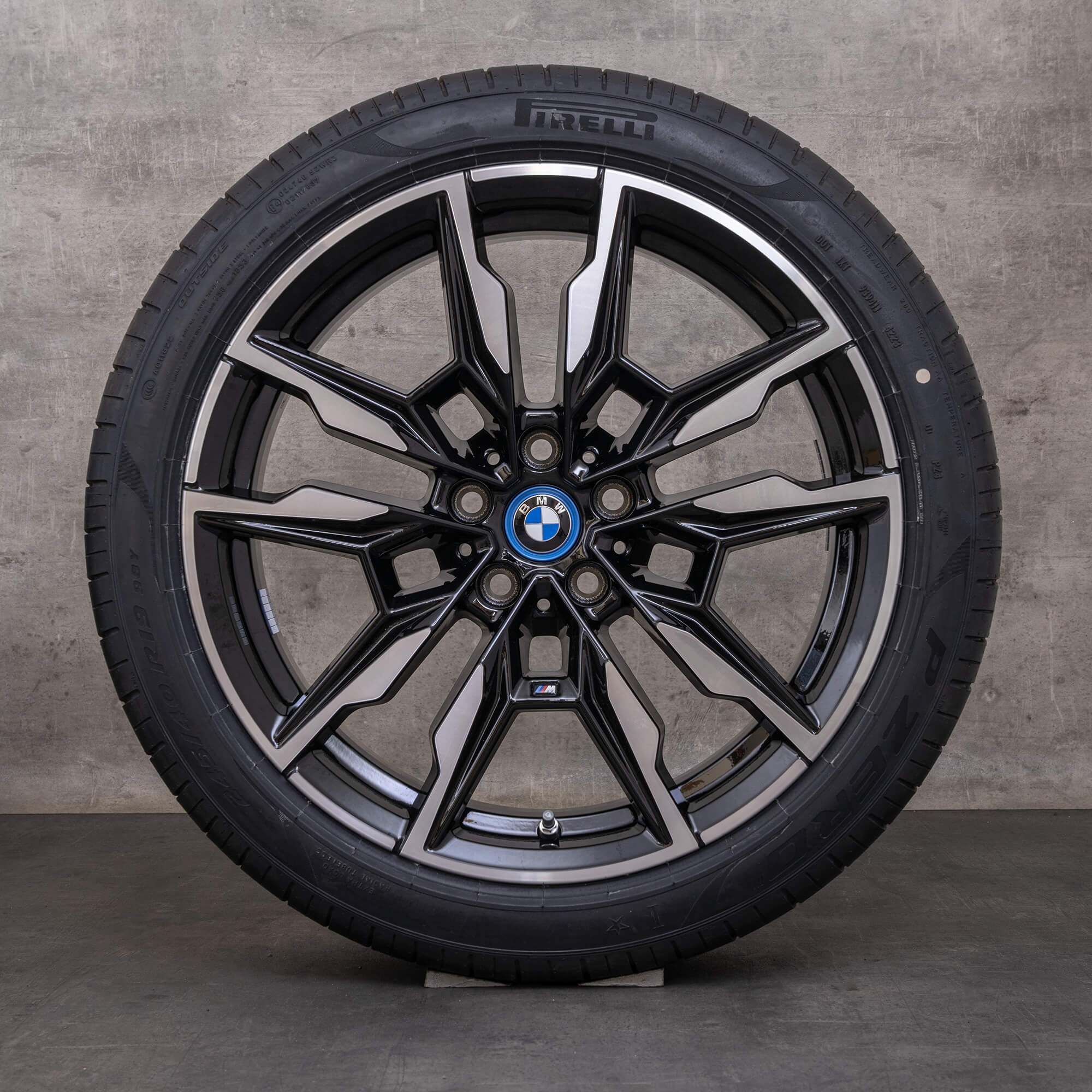 Originale BMW 4-serie i4 felger 19 tommers G26 Gran Coupe sommerhjul styling 861 M 8089227 8089228 jet svart blank snudd