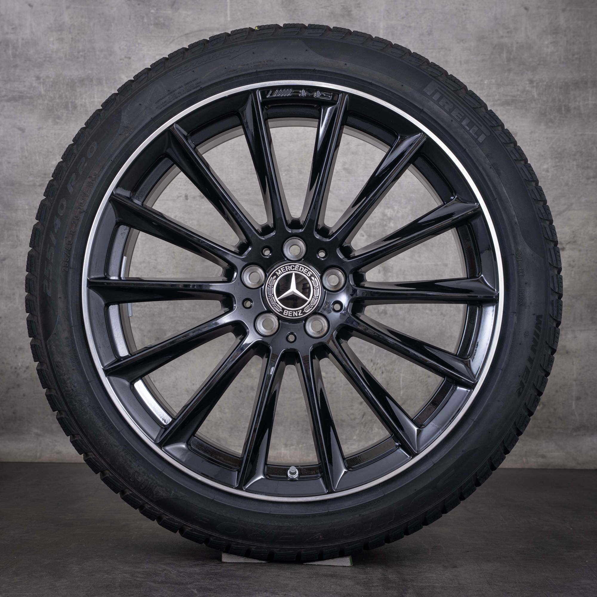 Original Mercedes Benz S-Klasse AMG Winterräder 20 Zoll W223 Felgen A2234011500 schwarz glanzgedreht