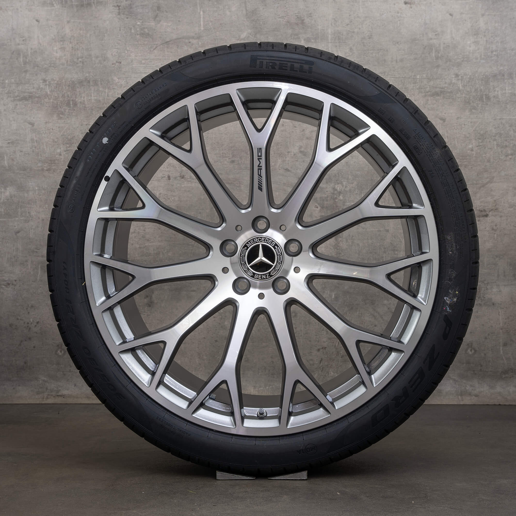 Originale Mercedes Benz SL AMG fælge 21 tommer R232 sommerfælge A2324012700 A2324012800 himalaya grey glossy turned NEW