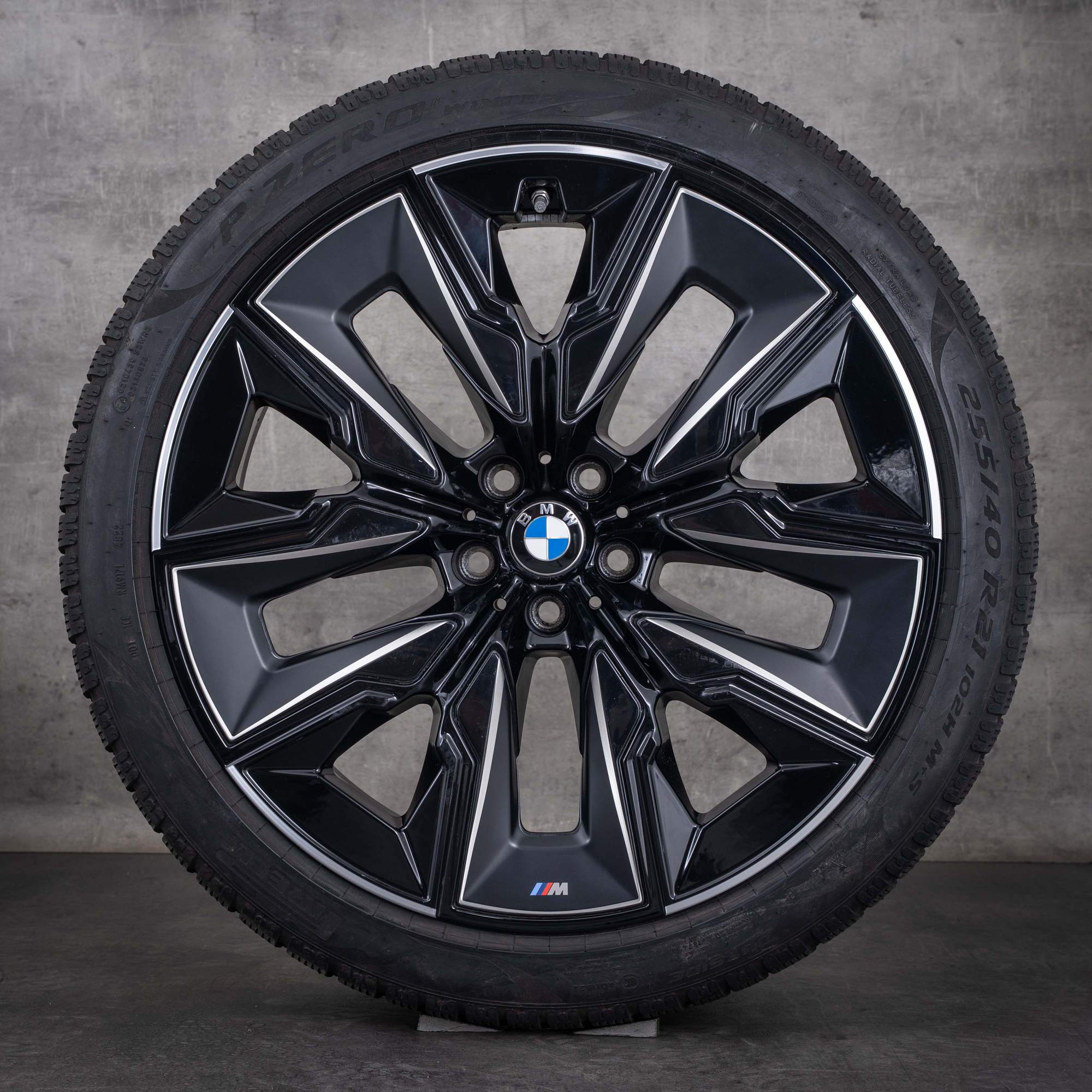 Oryginalne koła zimowe BMW serii 7, i7, X3, 21 cali, felgi G70, G45, stylizacja 909 M, 5A19DF4, 5A19DF5, czarne, Polerowane na wysoki połysk
