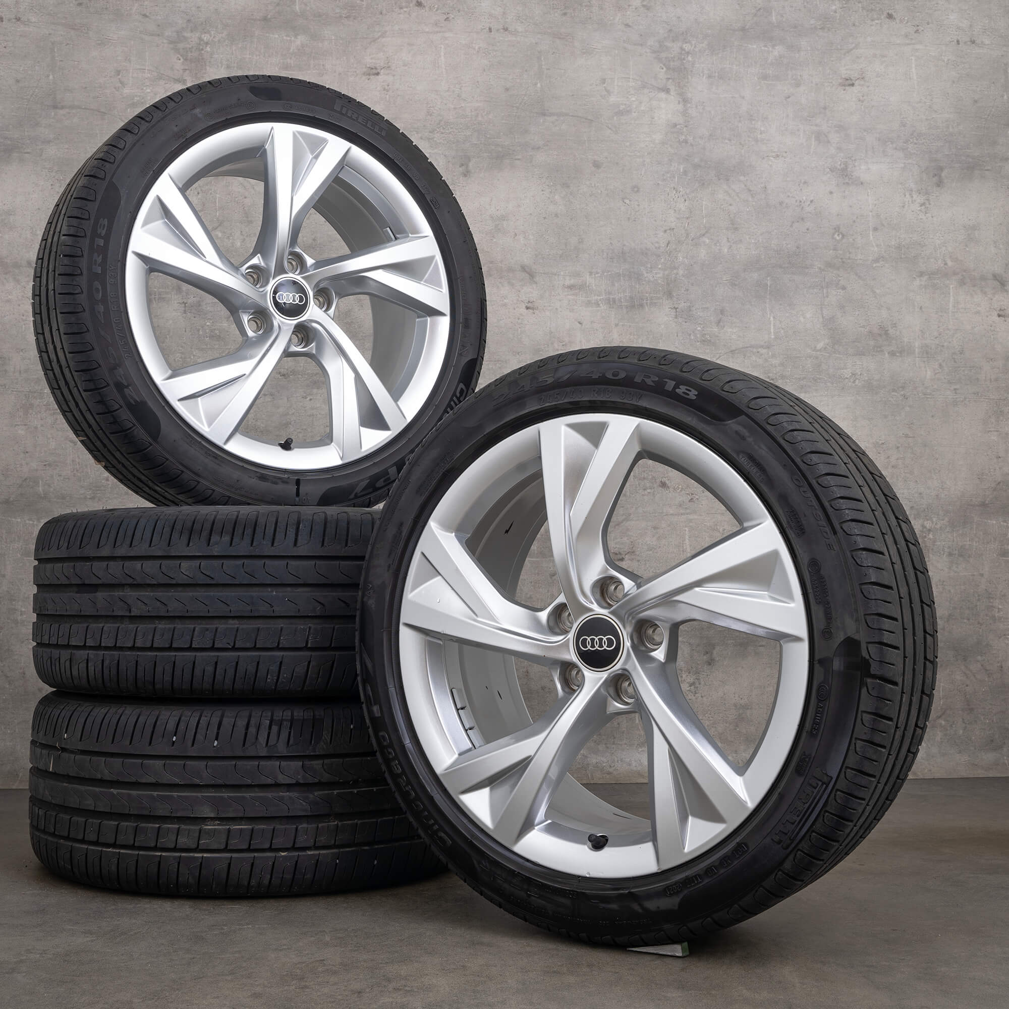 Audi A4 S4 8W B9 ruote estive cerchi da 18 pollici pneumatici estivi