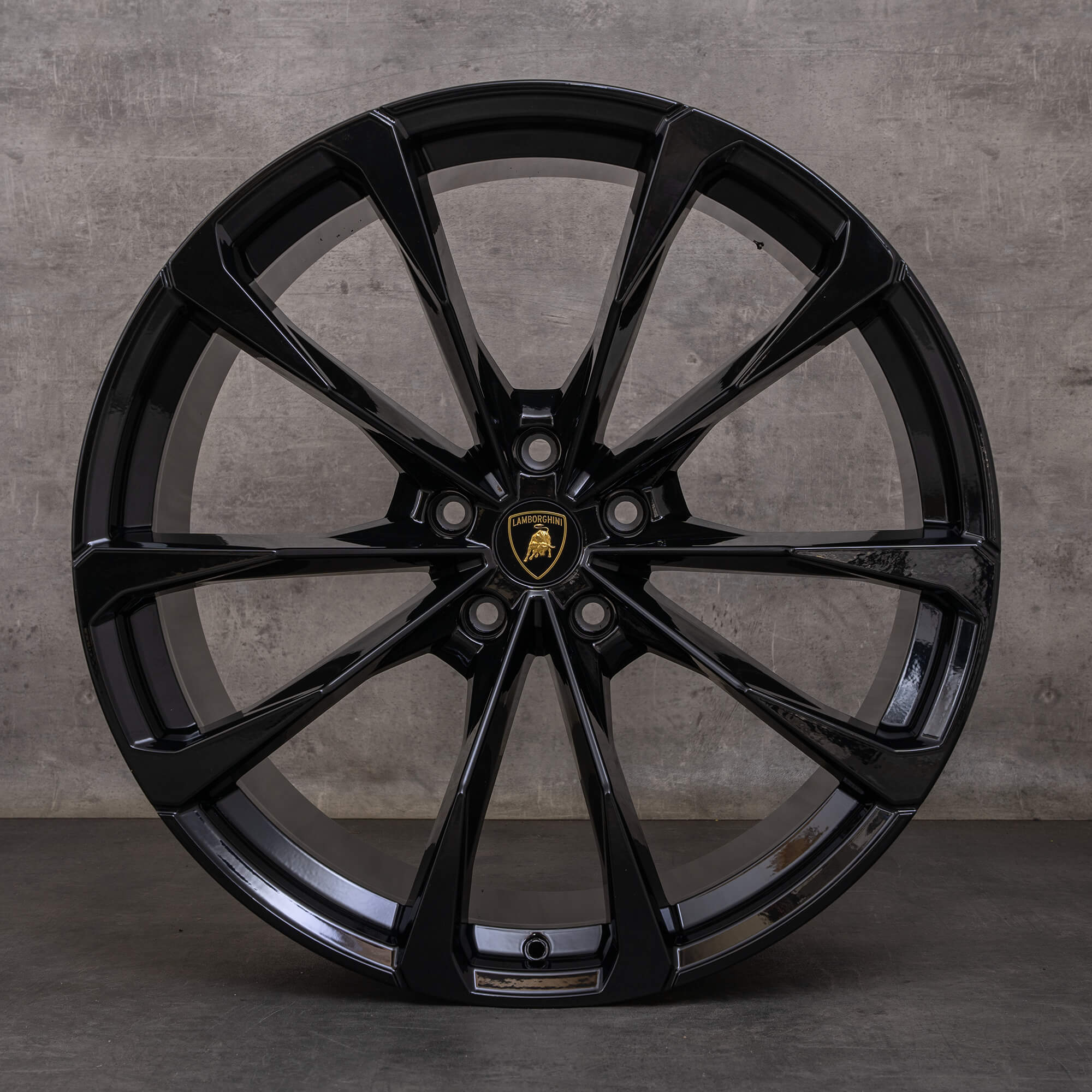 Original Lamborghini Urus fälgar / fälg 23 tum 4ML601025CP 4ML601025CR svart glans