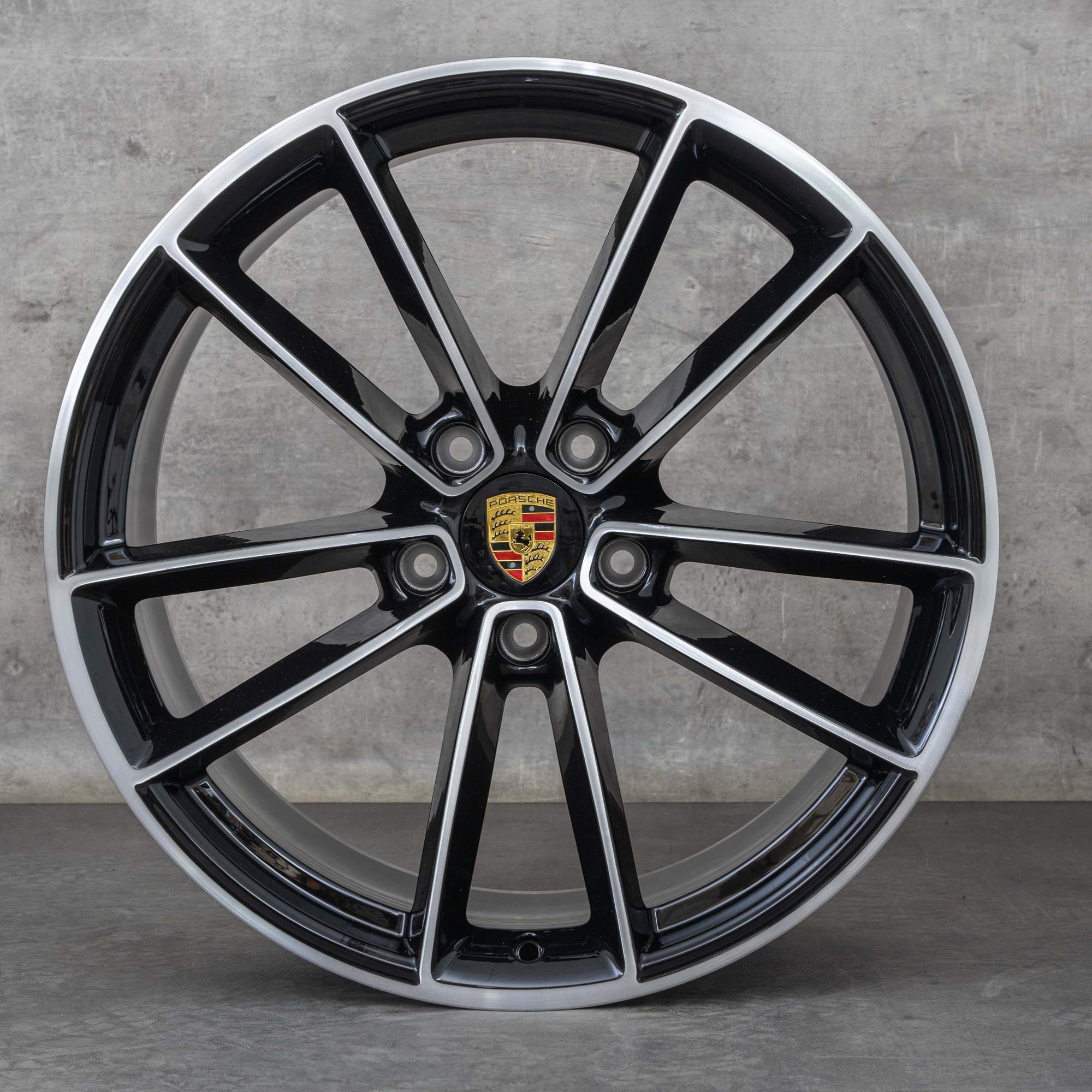 Alkuperäiset Porsche 992 I vanteet 20 21 tuuman Carrera S 4 GTS Targa 992601025BC 992601025J musta kiillotettu sorvattu.