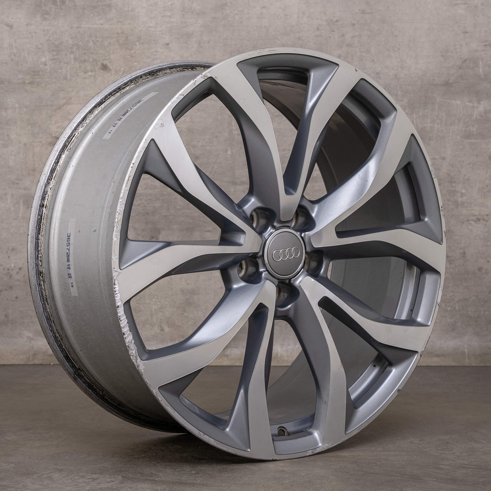 Genuine Audi A6 S6 llanta 20 pulgadas 4G C7 4G0601025G titanio pulido 8,5x20 ET45