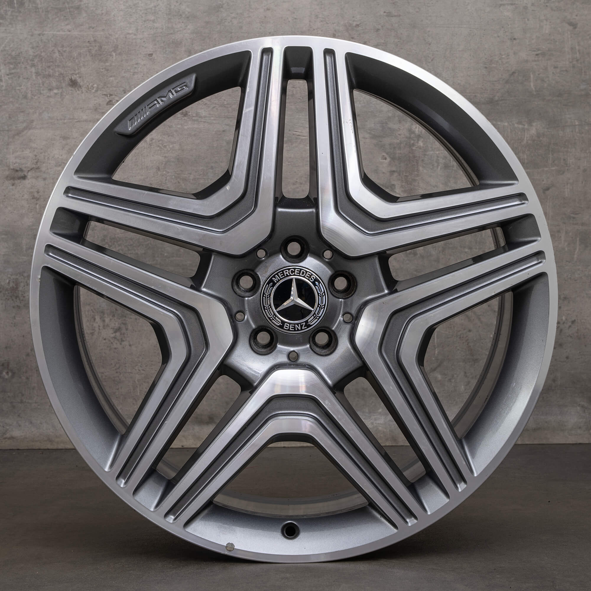 ベンツAMG ML63 W166 純正21インチホイール　１本 OEM Mercedes Benz ML M-Class 63 AMG rims 21 inch W166 A1664012302
