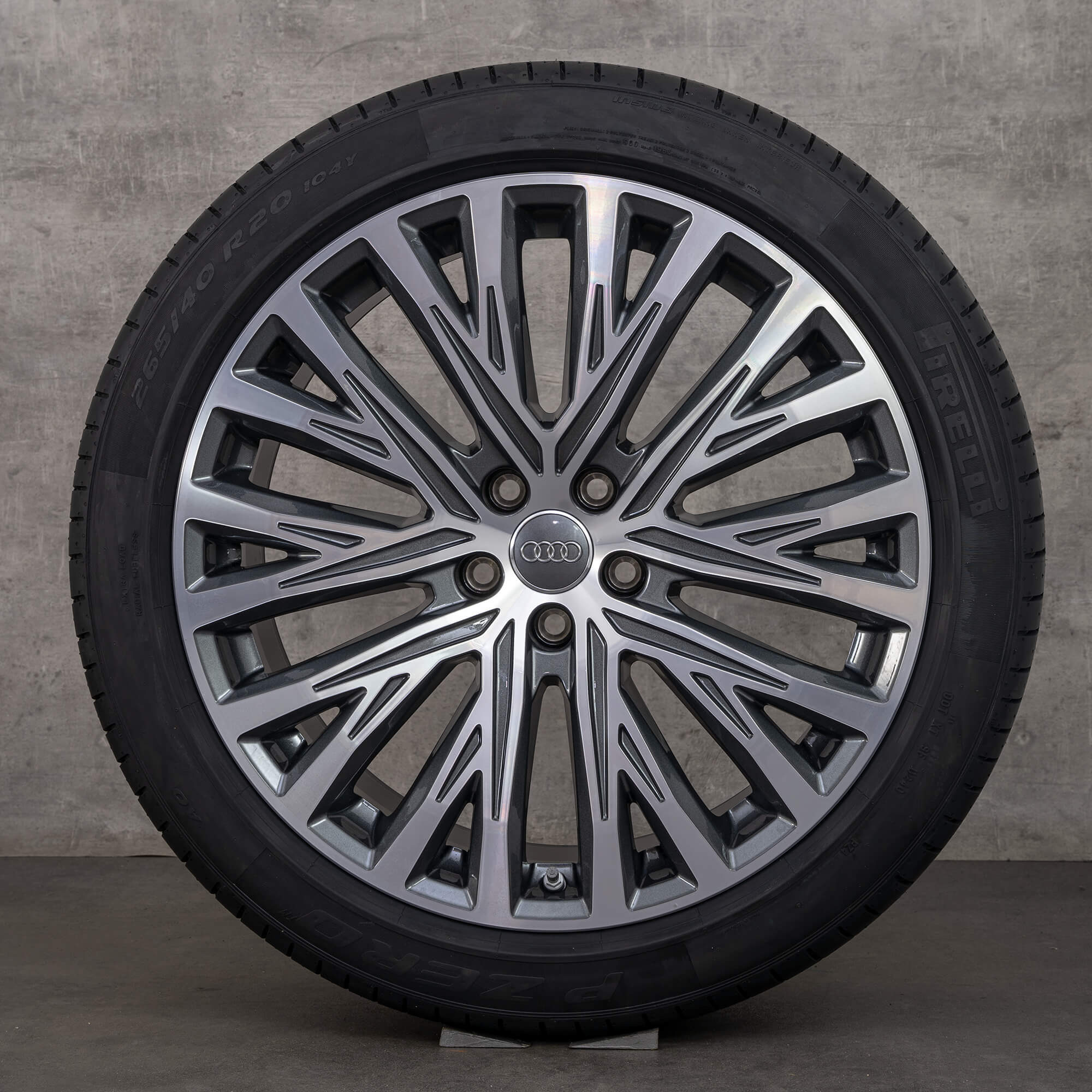 Original Audi A8 S8 Felgen 20 Zoll 4N D5 Sommerräder 4N0601025BF anthrazit glanzgedreht