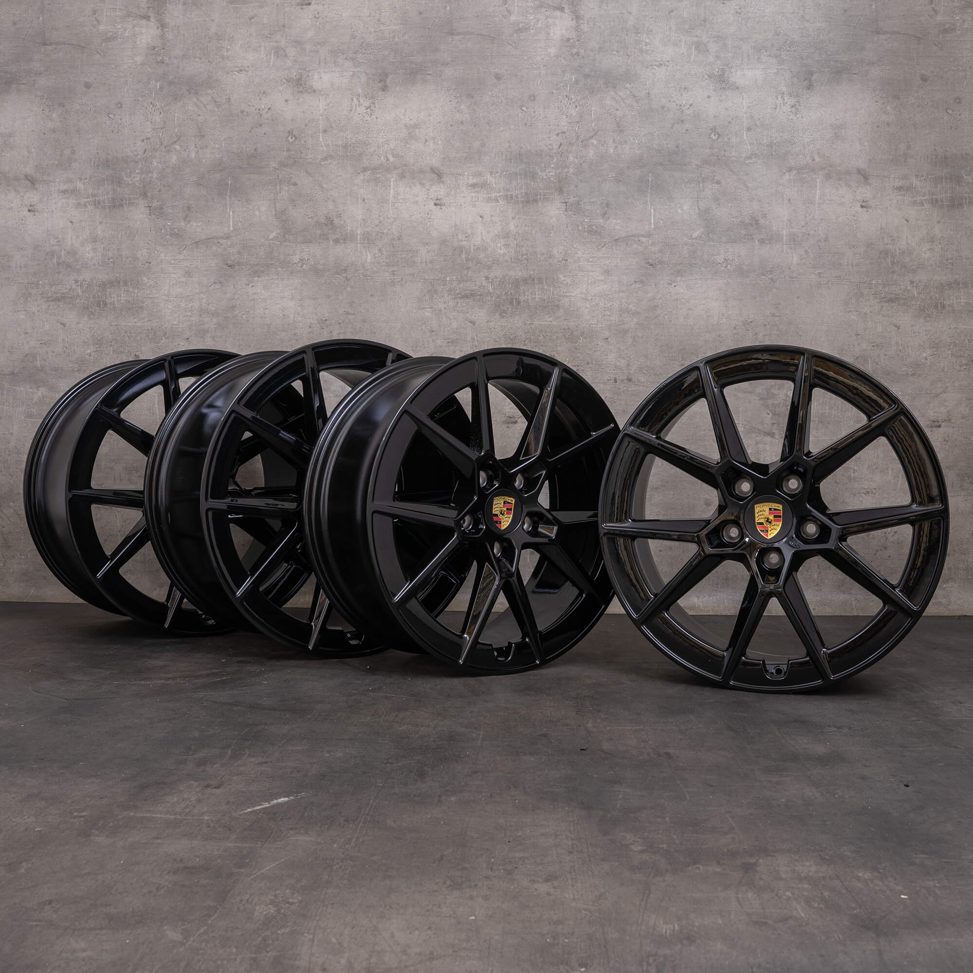Originale Porsche 20 21 tommers 992 II felger facelift Carrera S Design GTS C4 C2 svart høyglans