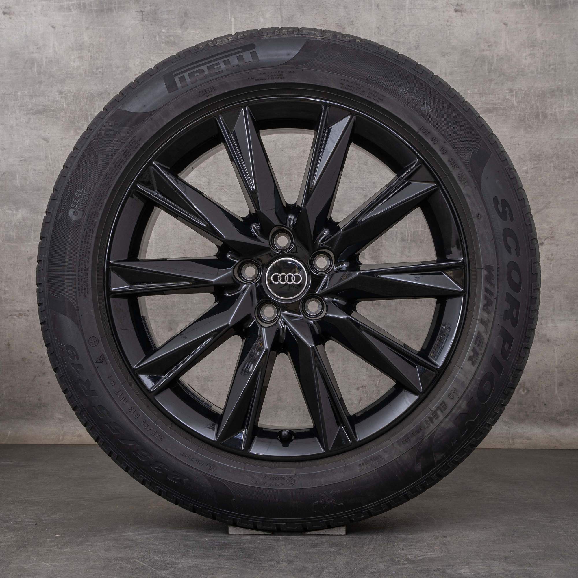 Original Audi e-tron Q4 & Sportback Winterräder 19 Zoll FZ Felgen Lamina 89A071499 schwarz glanz
