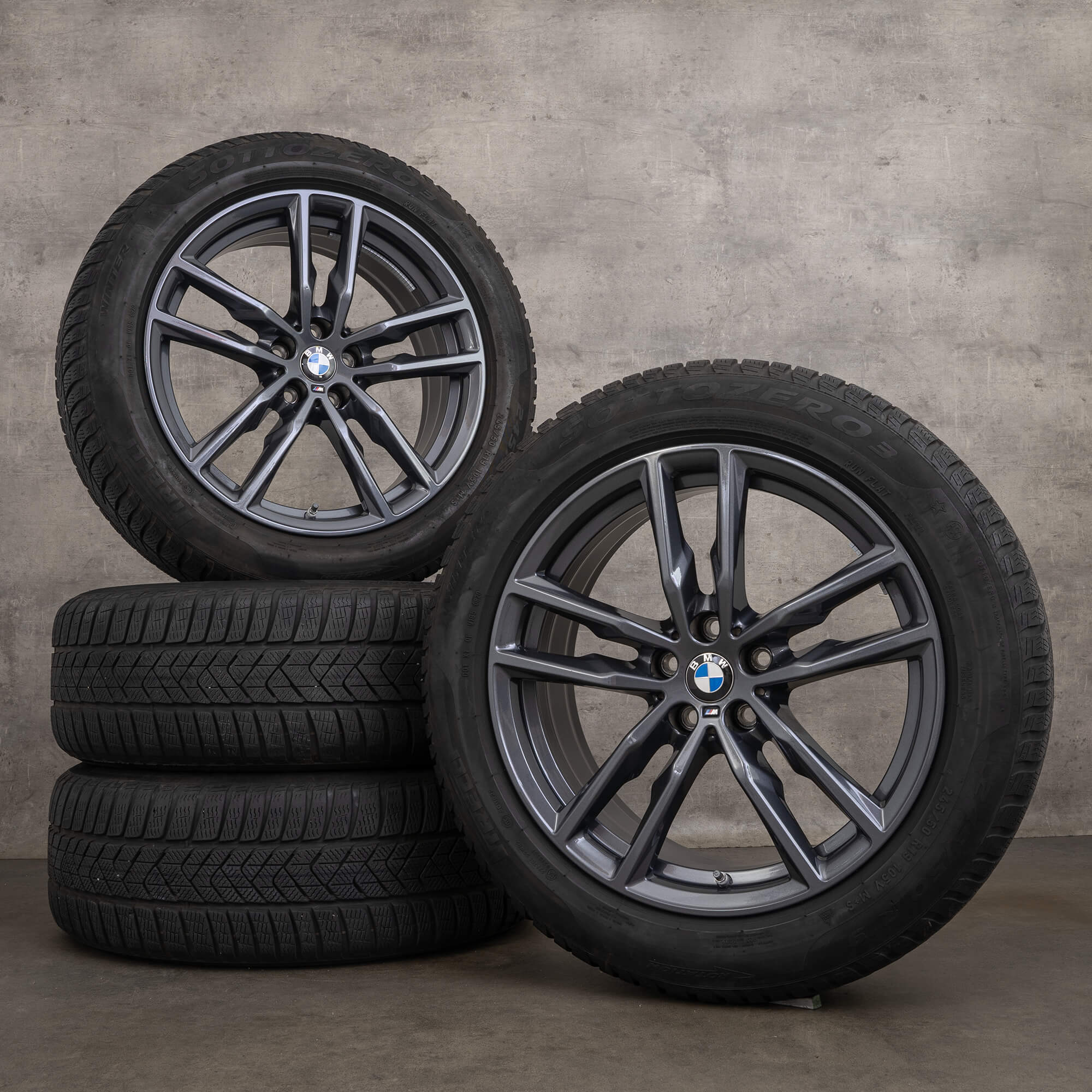 Original BMW X3 G01 X4 G02 19 Zoll Winterreifen Felgen 698 M 8746987 orbit grey