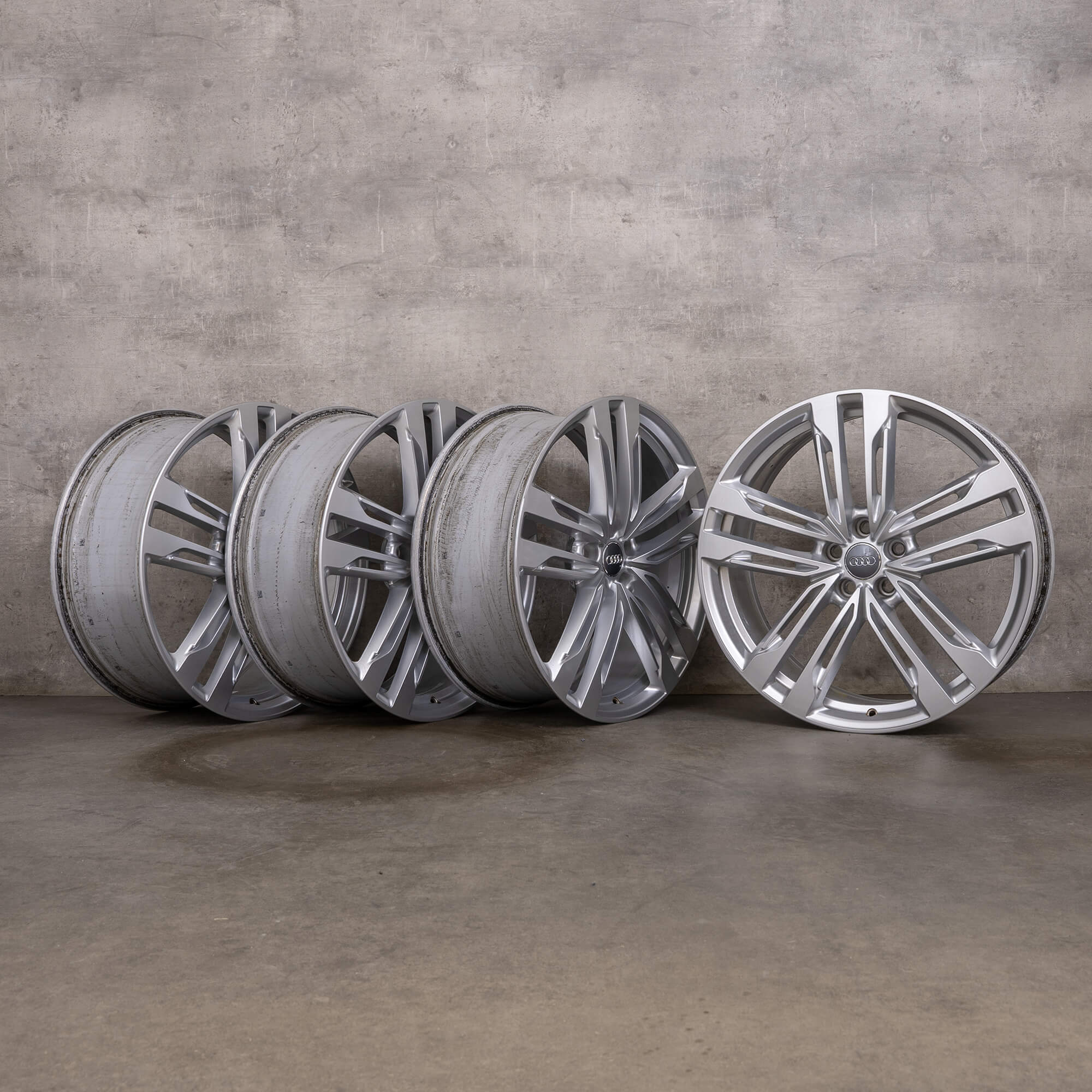 Jantes d'origine Audi A6 S6 21 pouces 4K C8 4K0601025AP argent