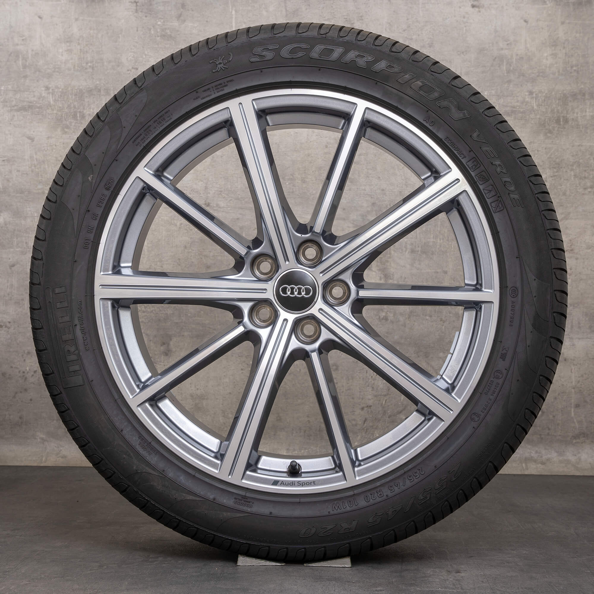 Originale Audi Q5 SQ5 vinterhjul 20-tommers FY felger 80A601025AP antrasitt polert