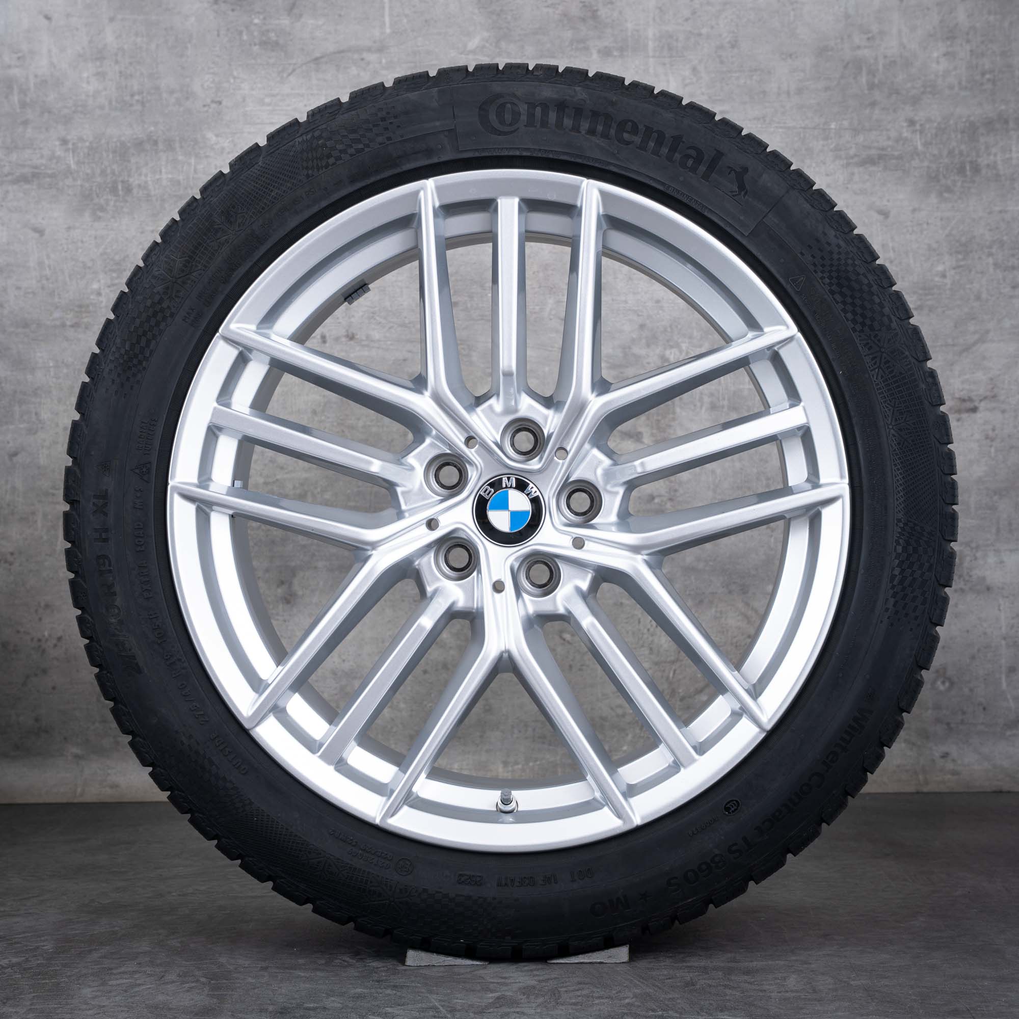 Oryginalne koła zimowe BMW serii 5 i5 19 cali G60 G61 stylizacja felg 933 5A324D6 5A324D7 srebrny połysk