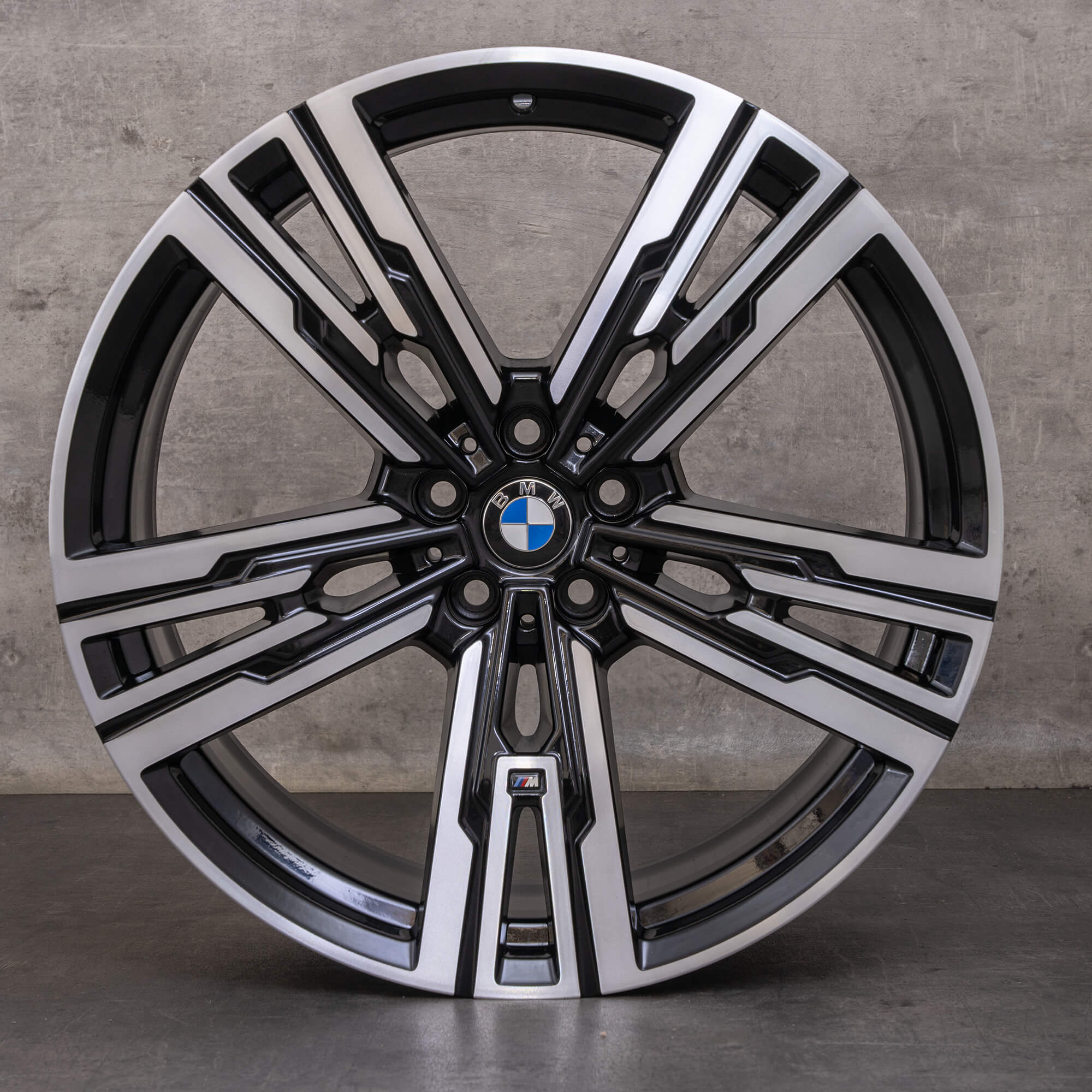 Jantes originais BMW Série 7 i7 de 21 polegadas G70 Styling 908 M 5A19DF0 5A19DF1 preto brilhante torneadas