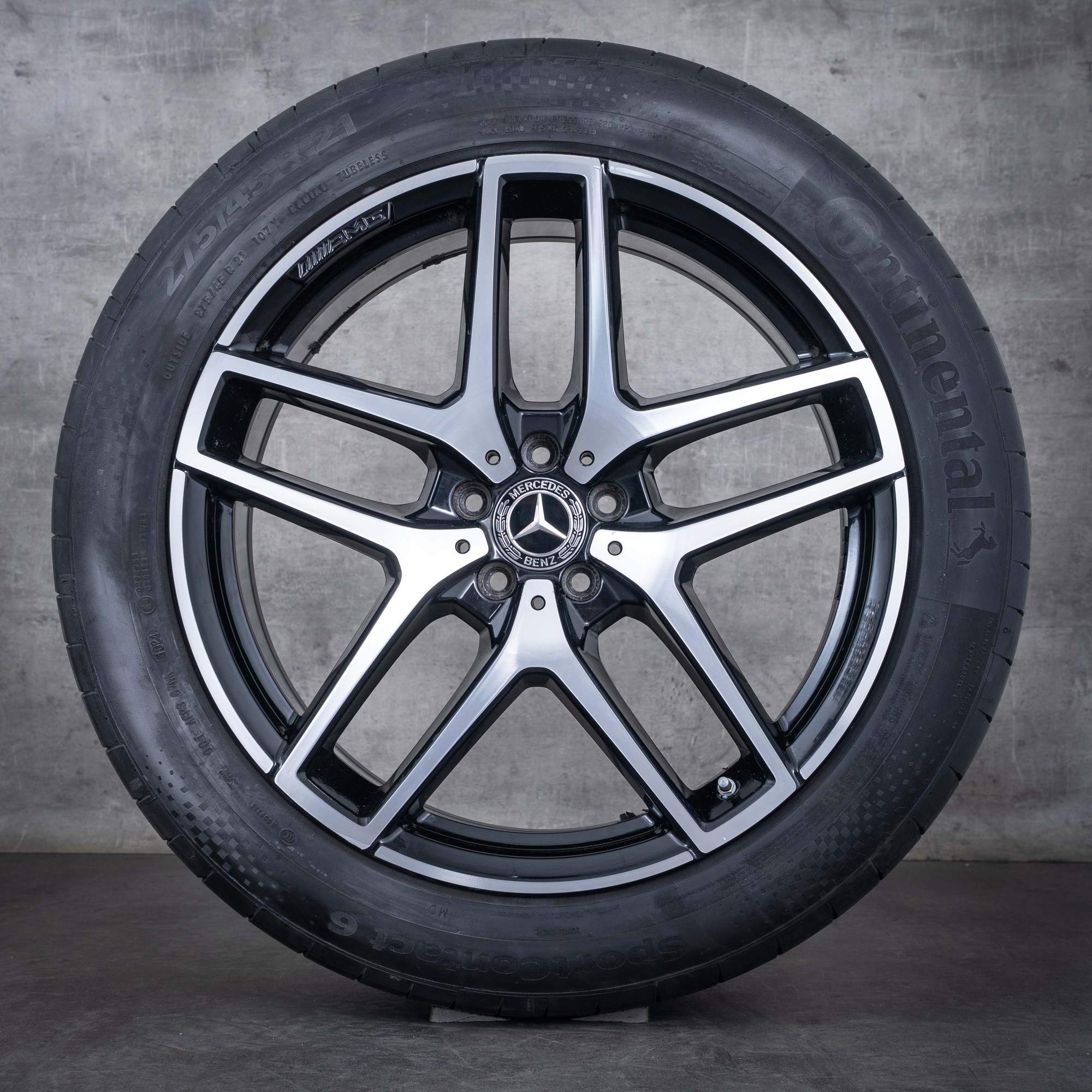 Alkuperäiset Mercedes Benz GLE & 43 63 S AMG vanteet 21 tuuman C292 kesäpyörät A2924012900 A2924011700 musta kiillotettu