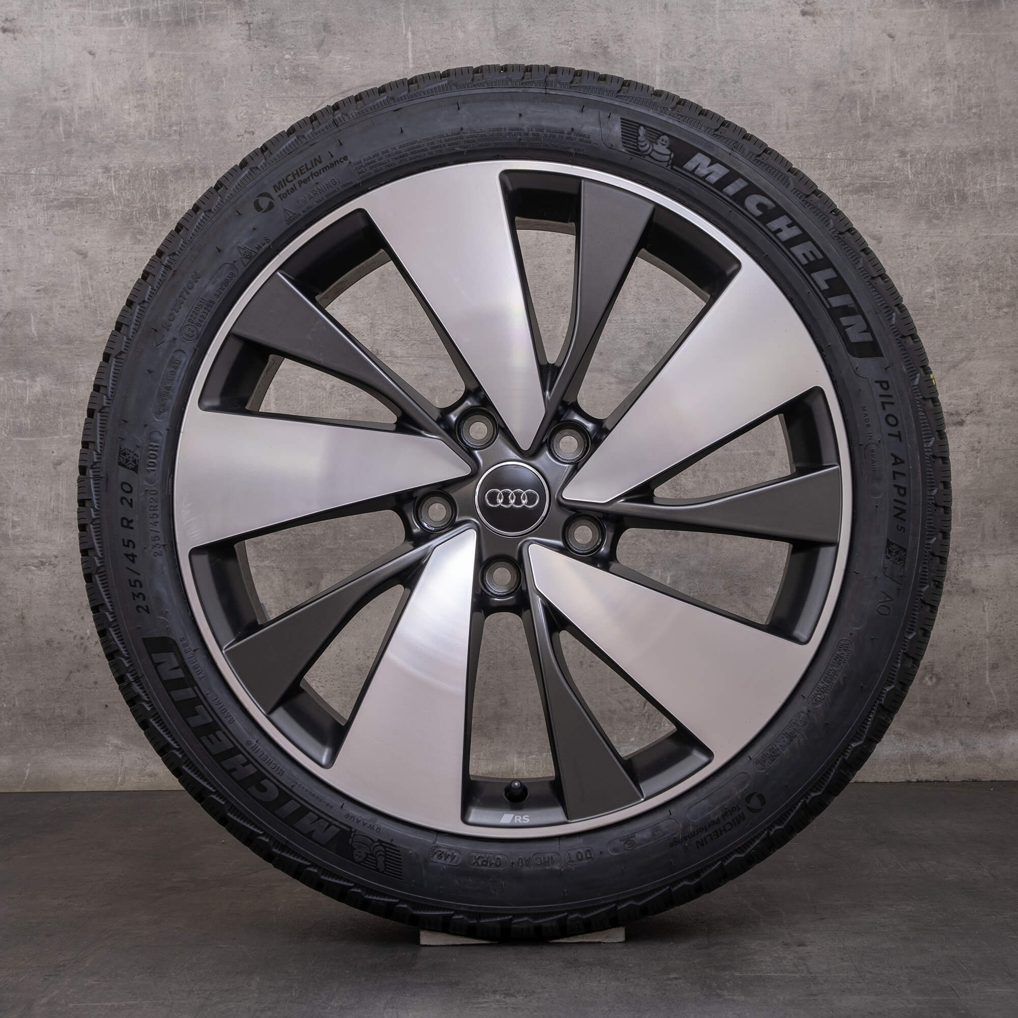 Original Audi A6 e-tron Winterräder 20 Zoll GH Felgen 85E601025BB 85E601025BC grau seidenmatt glanzgedreht NEU