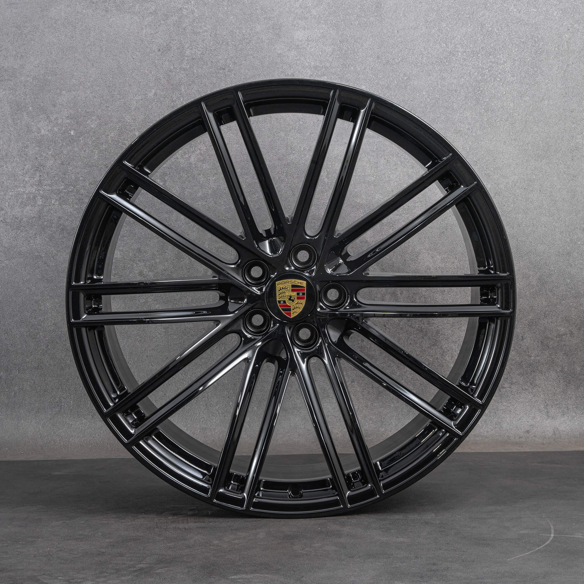 Originele Porsche 21 inch velgen Macan II III Turbo IV 95B601025DN zwart