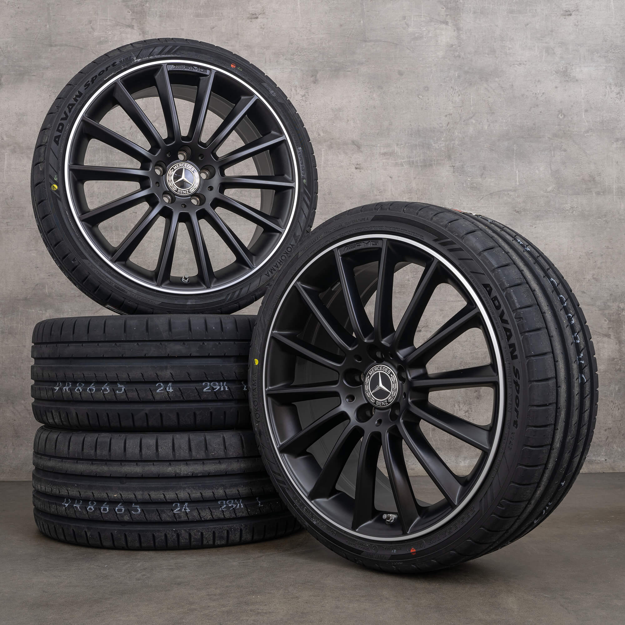 OEM Mercedes Benz A-Class A35 AMG Rims 19 inch W177 V177 Summer wheels A1774011900 black satin finished
