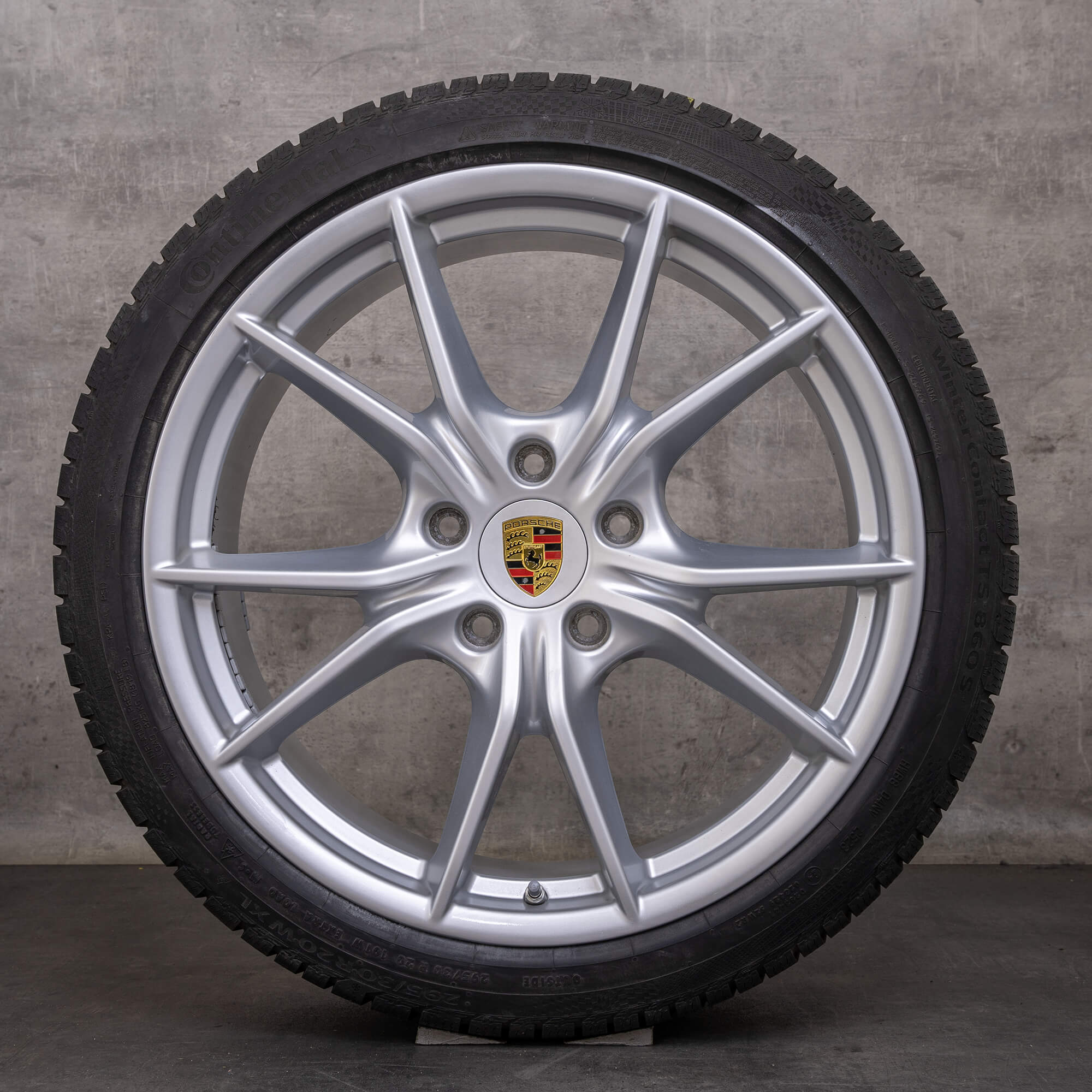 Alkuperäiset Porsche 911 talvirenkaat 20 tuuman 991 II vanteet 99136271000 99136276002 hopea kiiltävä