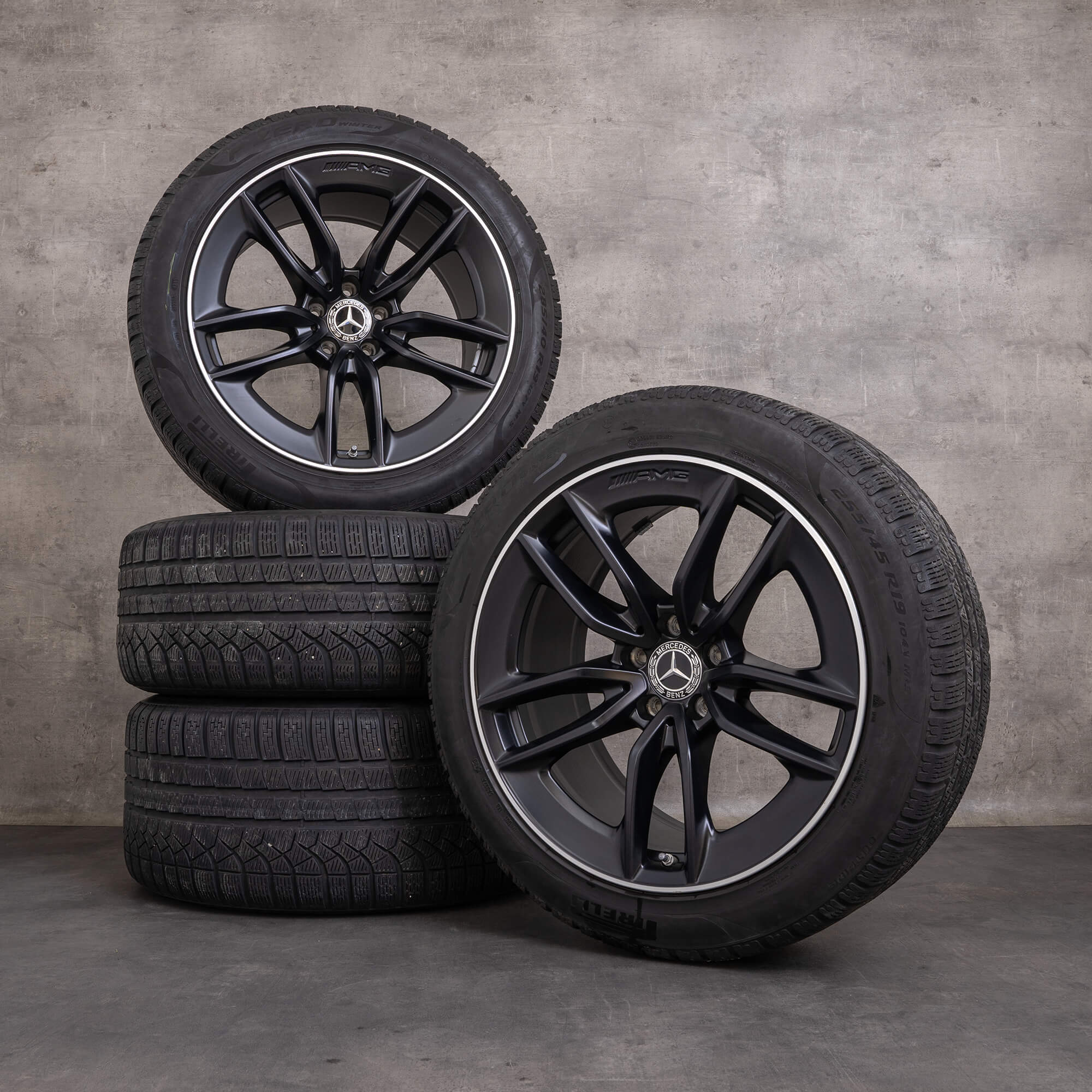 Originální 19 palcové disky Mercedes Benz GT 43 53 63 & S 4Matic AMG Winterrder X290 4-Trer A2904010200 A2904010300 černé matné lesklé soustružené
