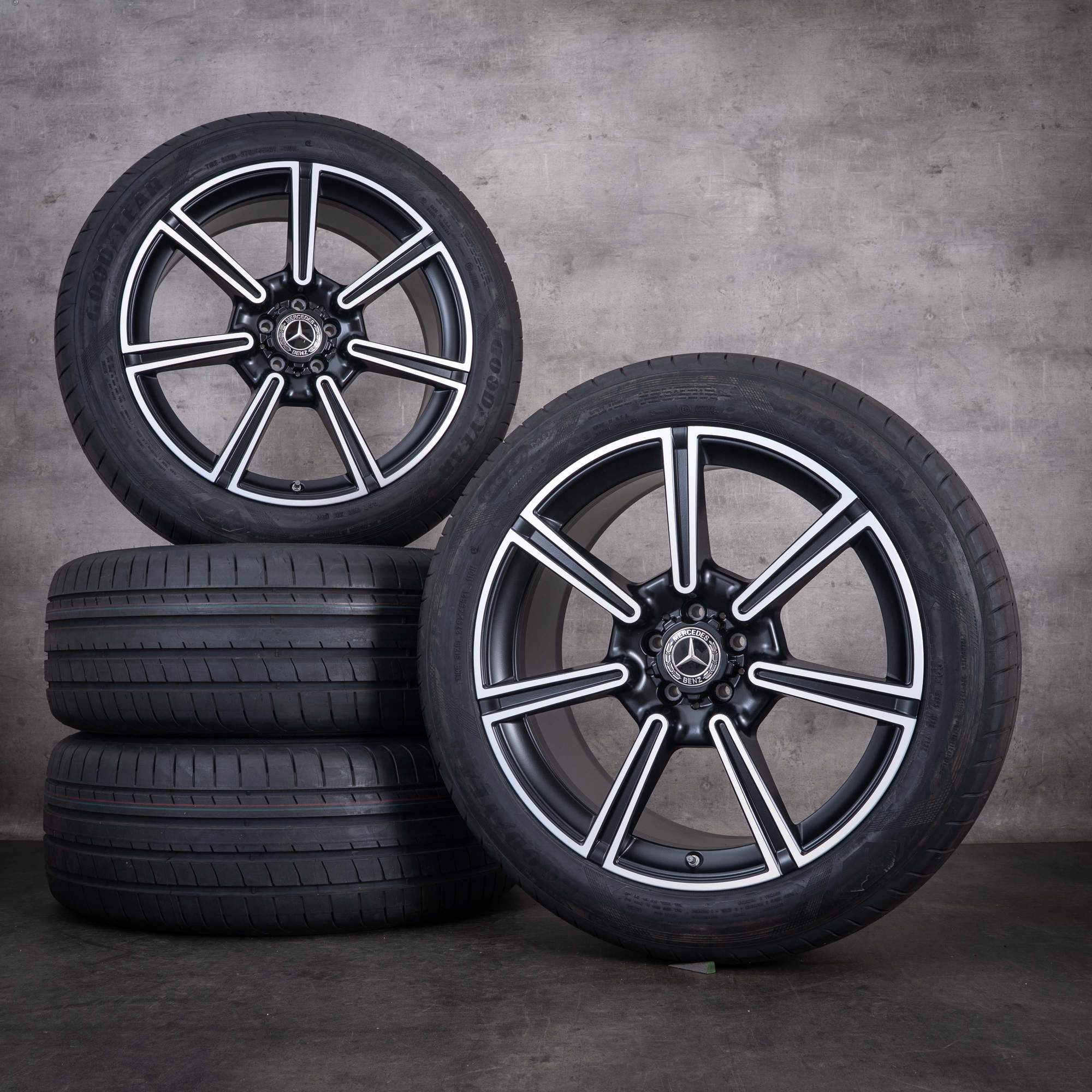 Jantes d'origine Mercedes-Benz EQS 21 pouces X296 pour SUV pneus été A2964010100 noir mat face avant diamantée NEUVES